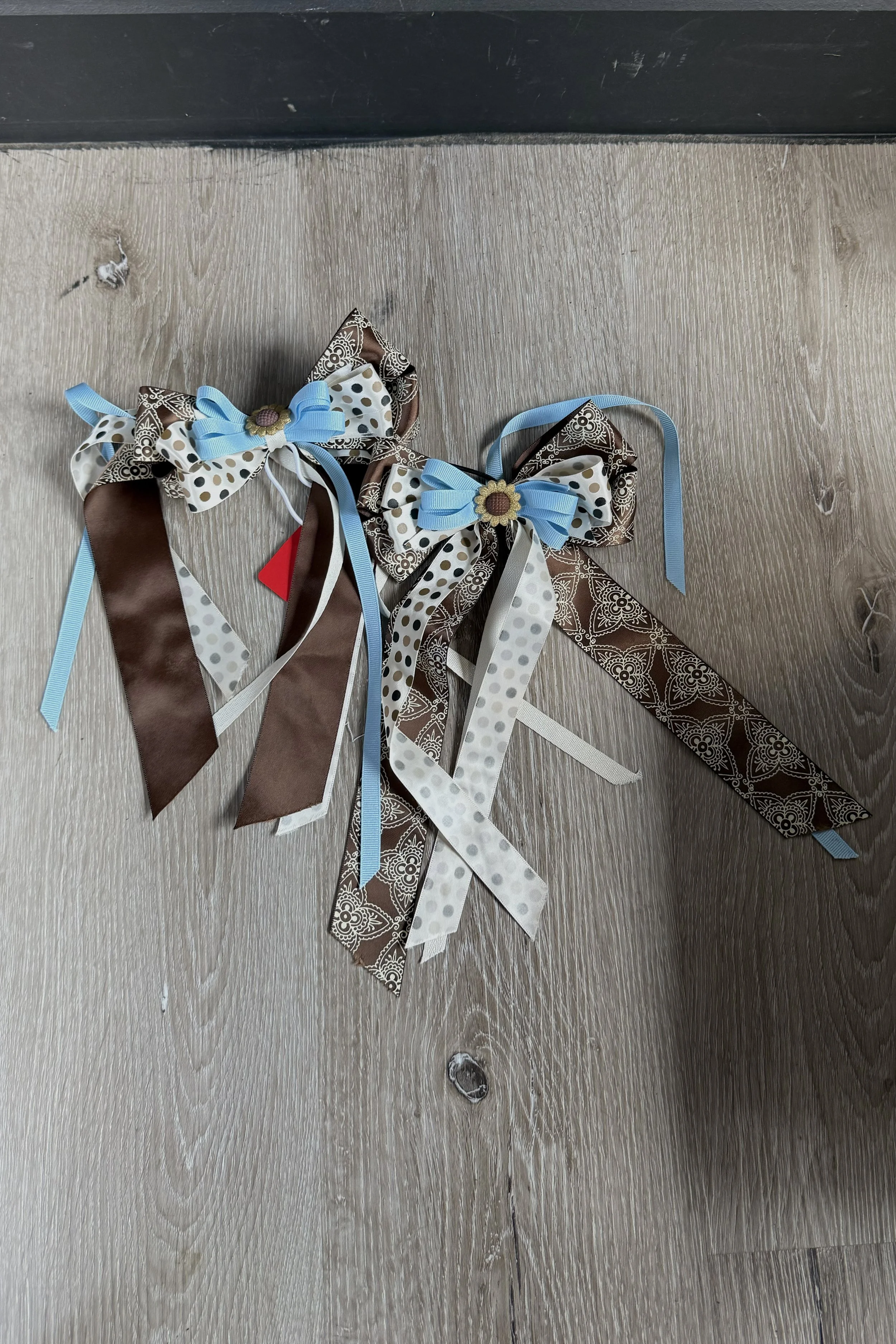 Show Bows In Brown & Light Blue