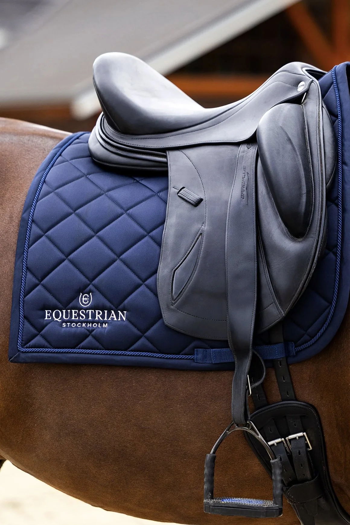 Equestrian Stockholm Dressage Saddle Pad Line In MIDNIGHT BLUE