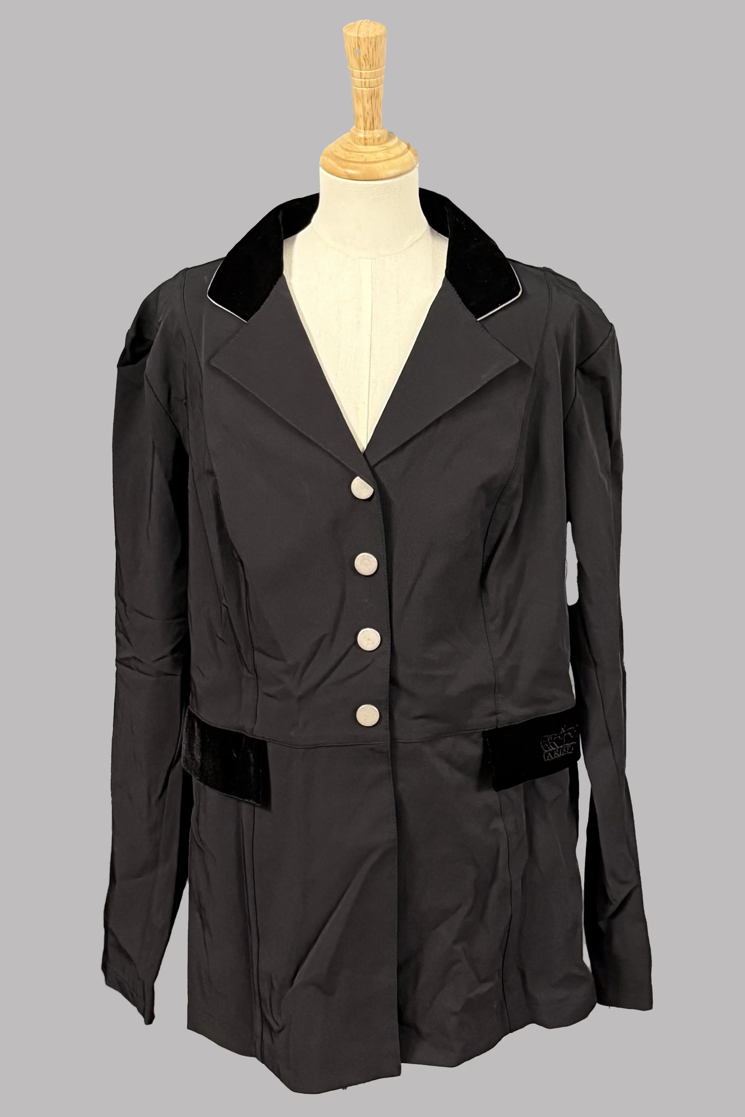 Arista Modern Dressage Show Coat In Black & Gold - Large