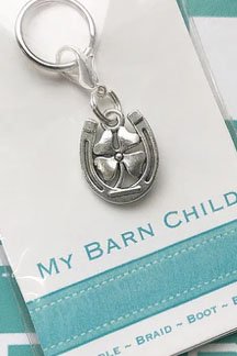 My Barn Child Bridle Charm: CLOVER HORSESHOE - 2nd Round Equestrian