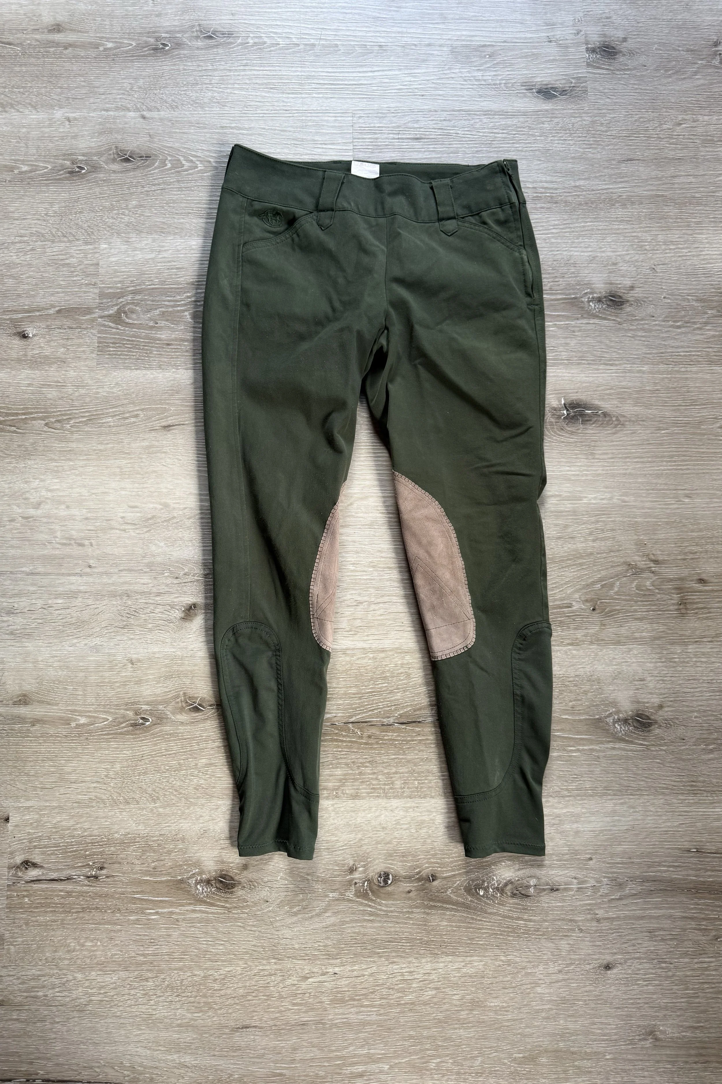 Smartpak Piper Knee Patch Side Zip Breeches in Hunter Green - 28 Regular