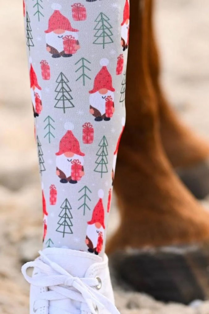 DREAMERS & SCHEMERS Original Riding Socks - Holiday The Gnome Knows - 2nd Round Equestrian