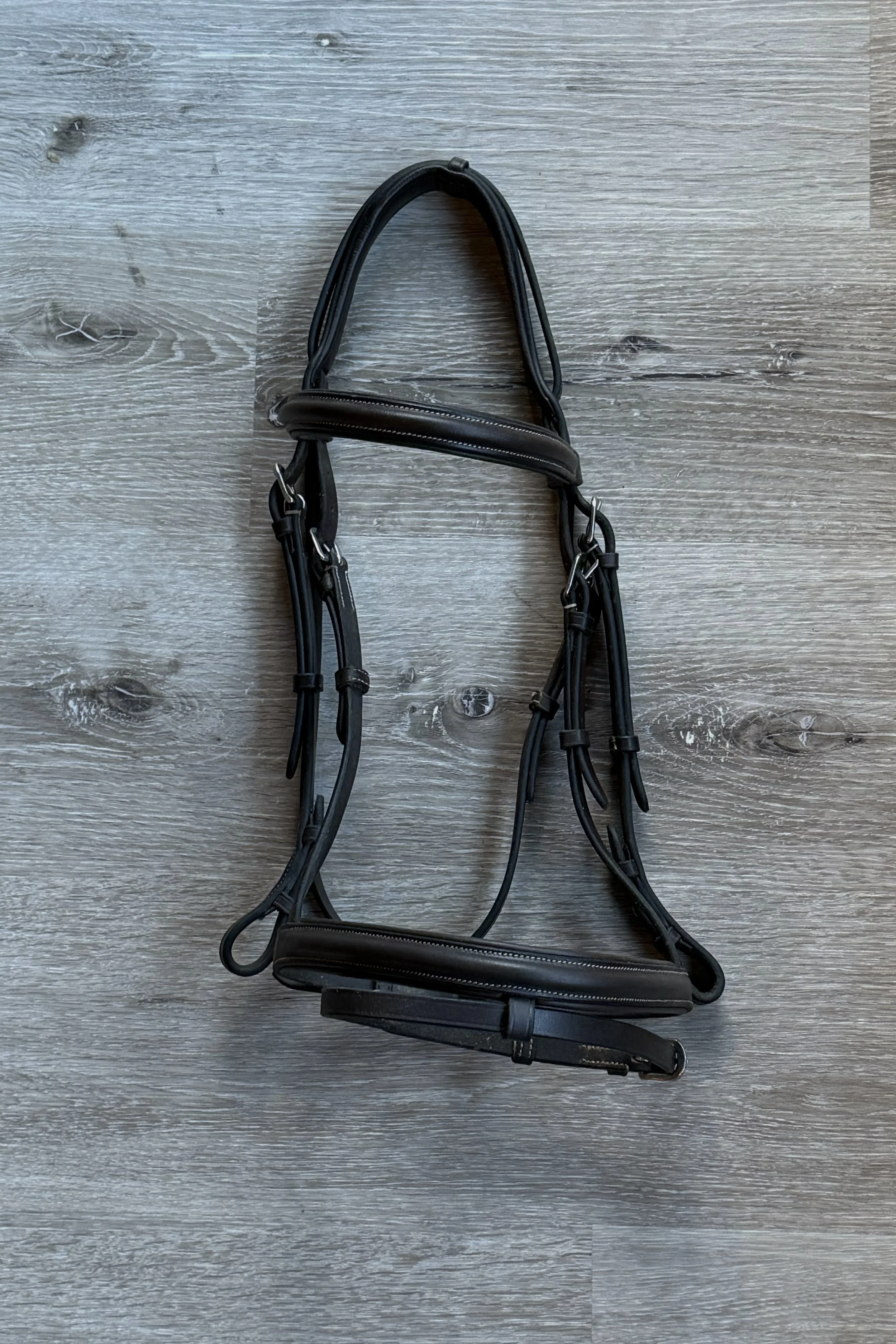 Exion Pro Pressure Relief Crown Jump Bridle With Flash In Brown - Full