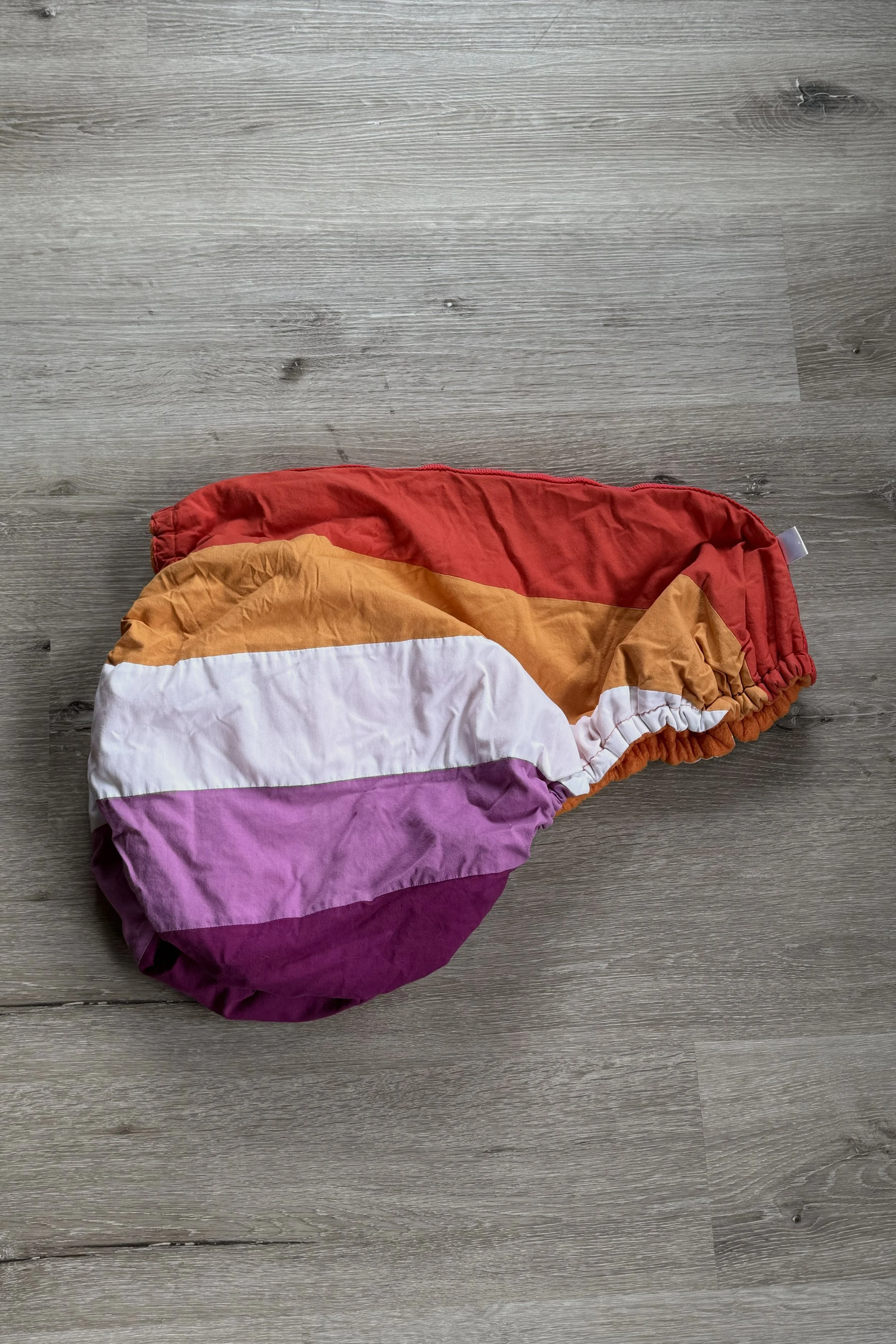 Padded Ponies Fleece Saddle Cover In Orange, Purple & White