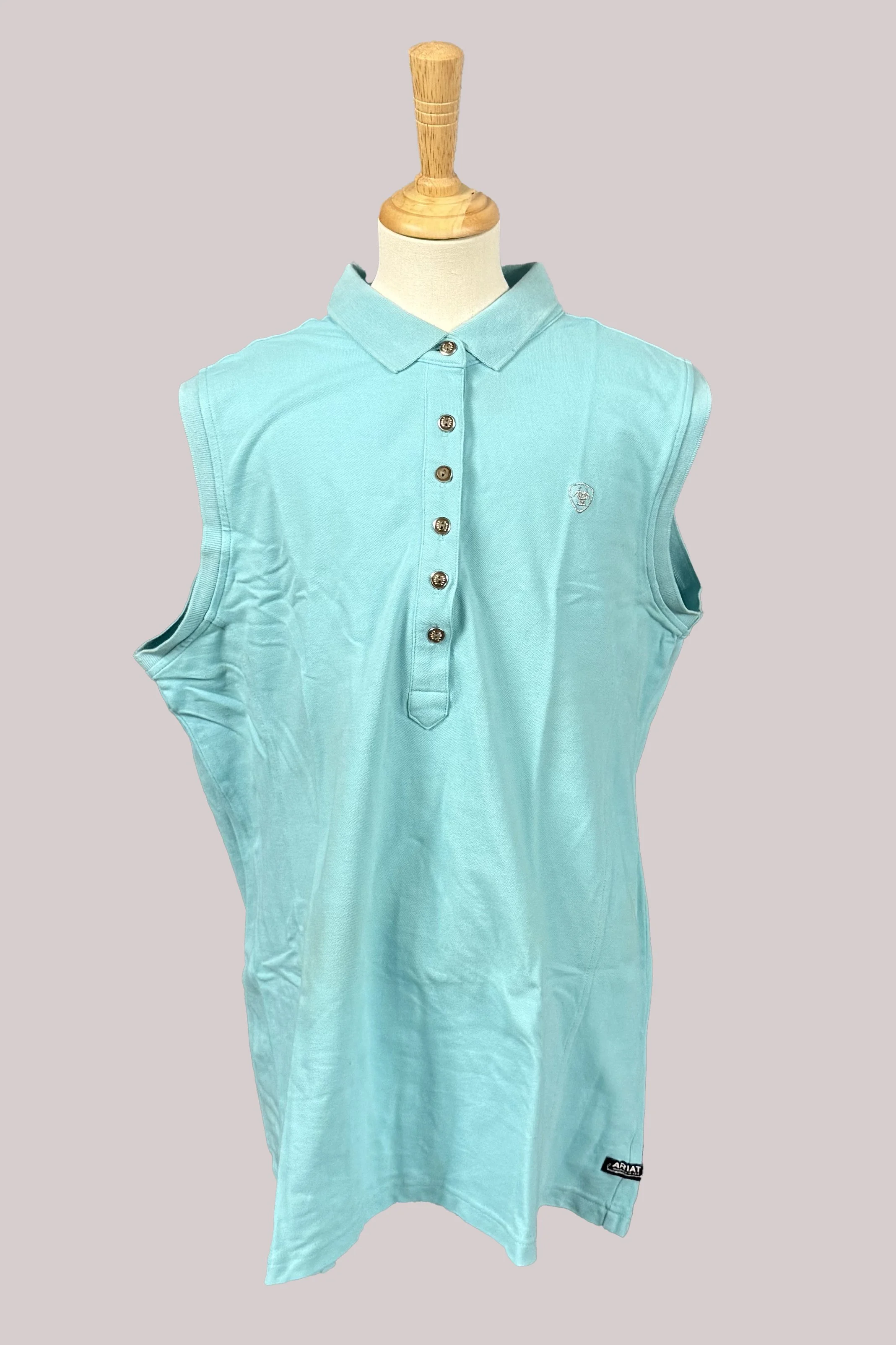 Ariat Prix 3.0 Sleeveless Polo In Teal - XL