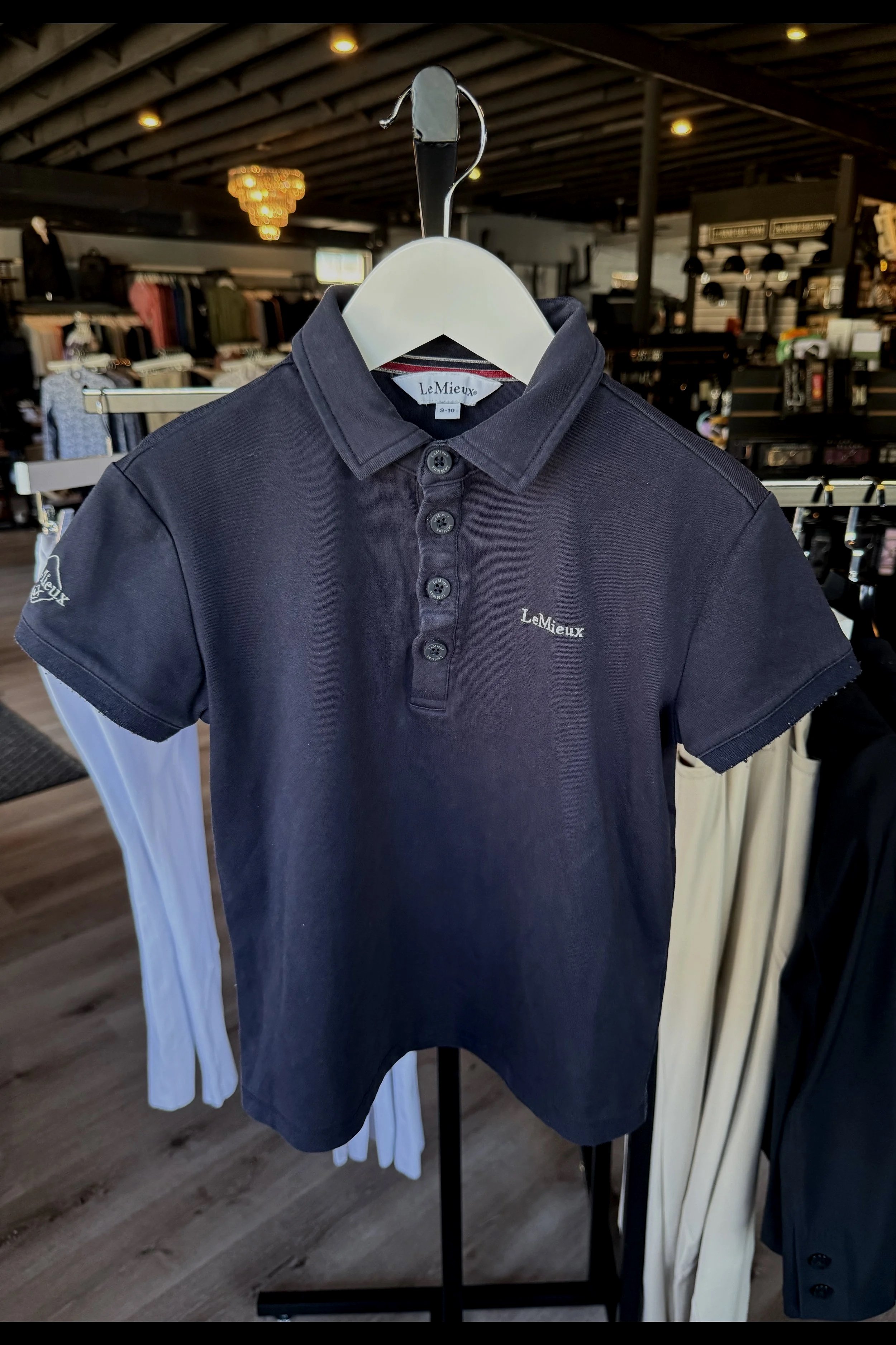 Lemieux Short Sleeve Polo In Navy - Kids 9-10