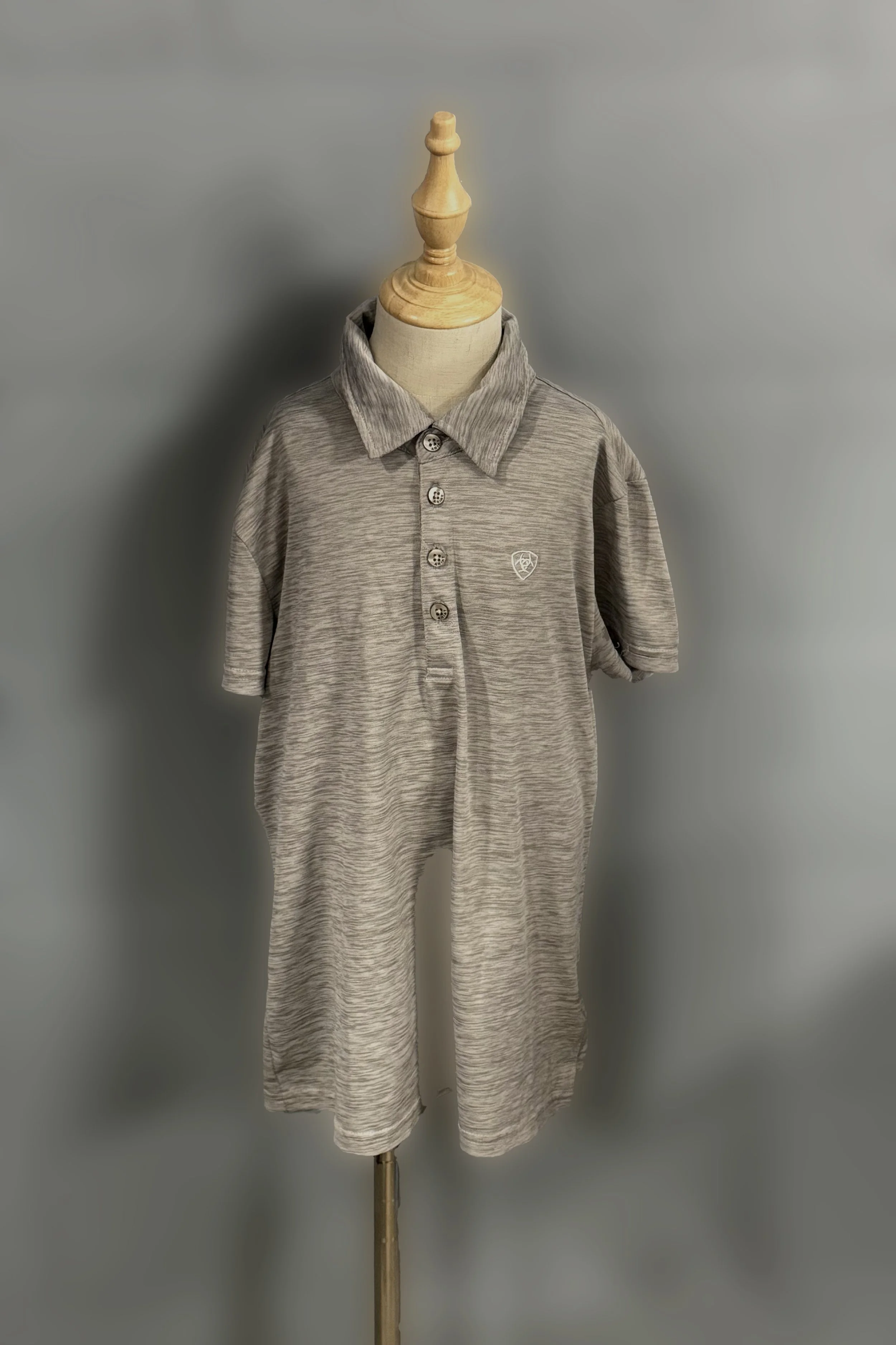 Ariat Laguna Short Sleeve Polo In Grey - Kids XL