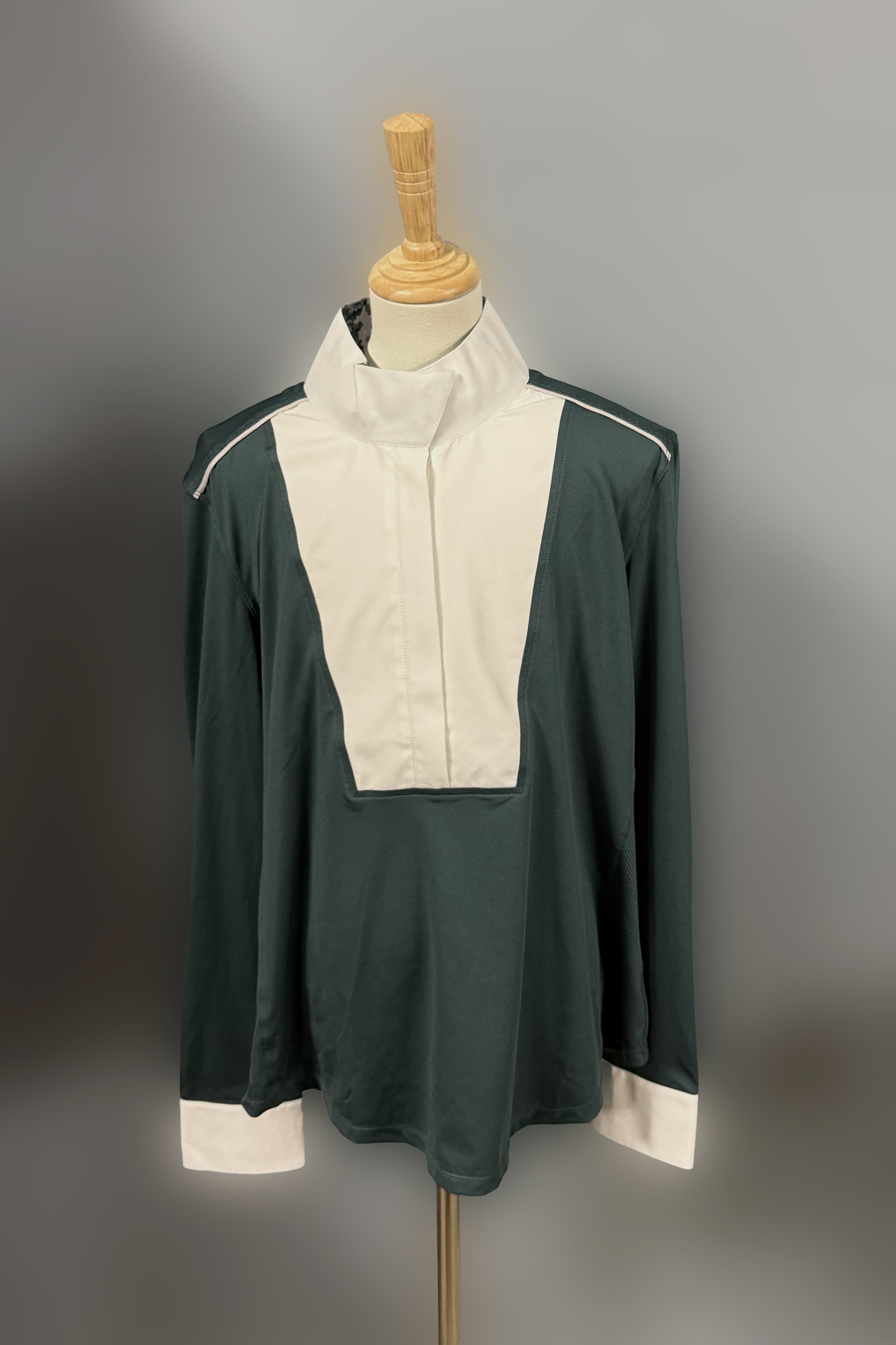 Chestnut Bay SkyCool Liberty Long Sleeve Show Shirt In Hunter Green - XL