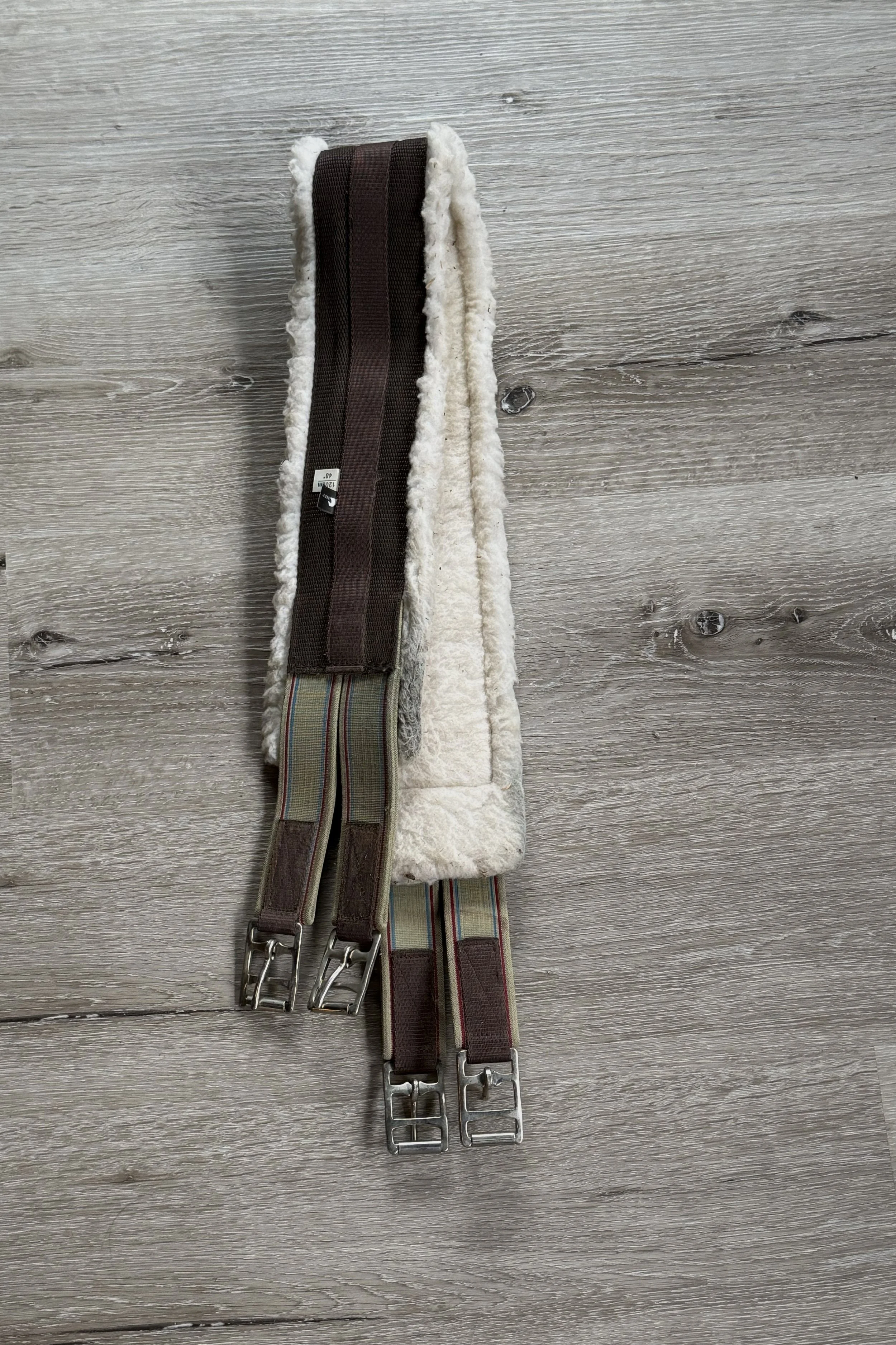 Horsefare Nylon Fleece Girth In Brown - 48"