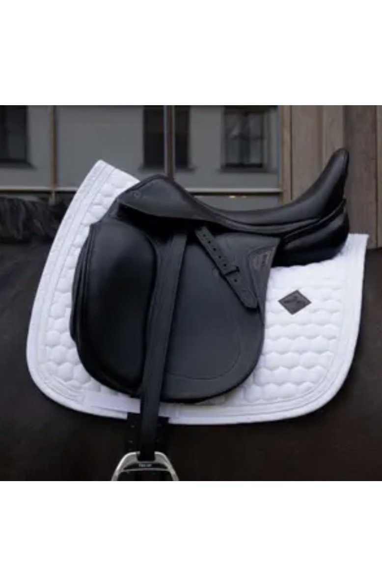 Kentucky Horsewear Dressage Saddle Pad Glitter Band In White/White - 2nd Round Equestrian