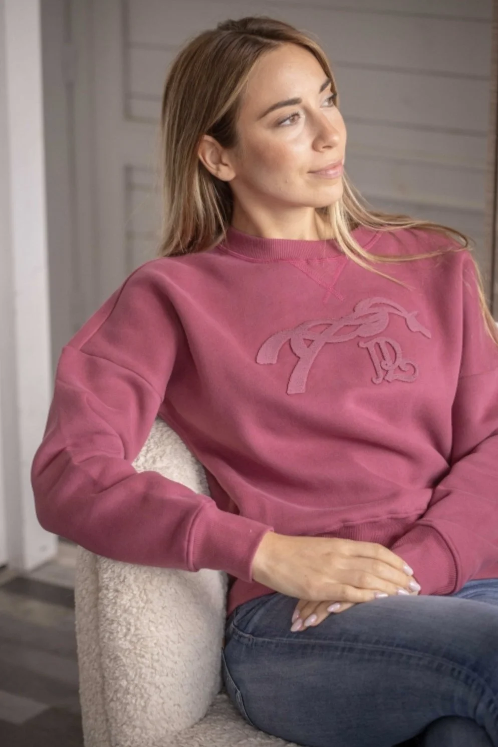 Penelope Bianca Sweatshirt In Raspberry