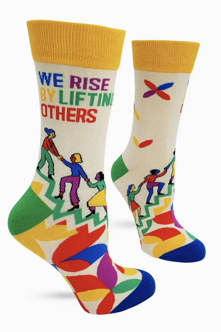 Fabdaz We Rise By Lifting Others Women'S Crew Socks