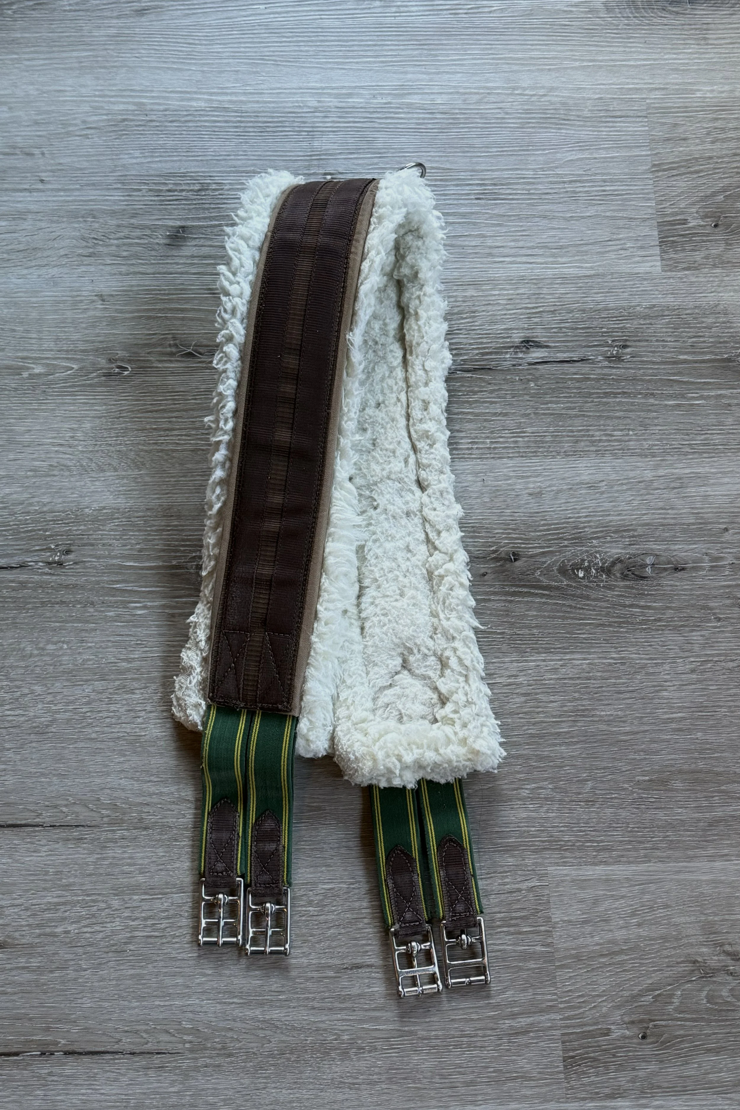 Henri De Rivel Synthetic Fleece Girth In Brown - 56"