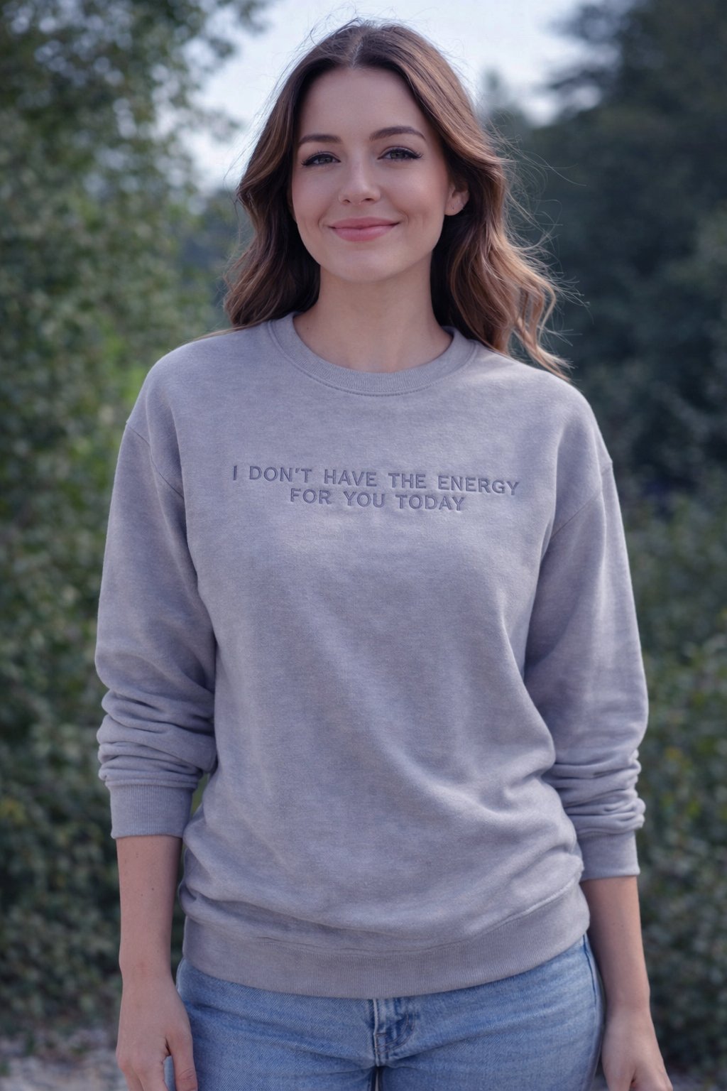 Ducking Equestrian Crew Neck Sweatshirt In Storm - No Energy For You