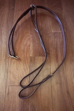 Raised Fancy Stitched Running Martingale In Brown - Full