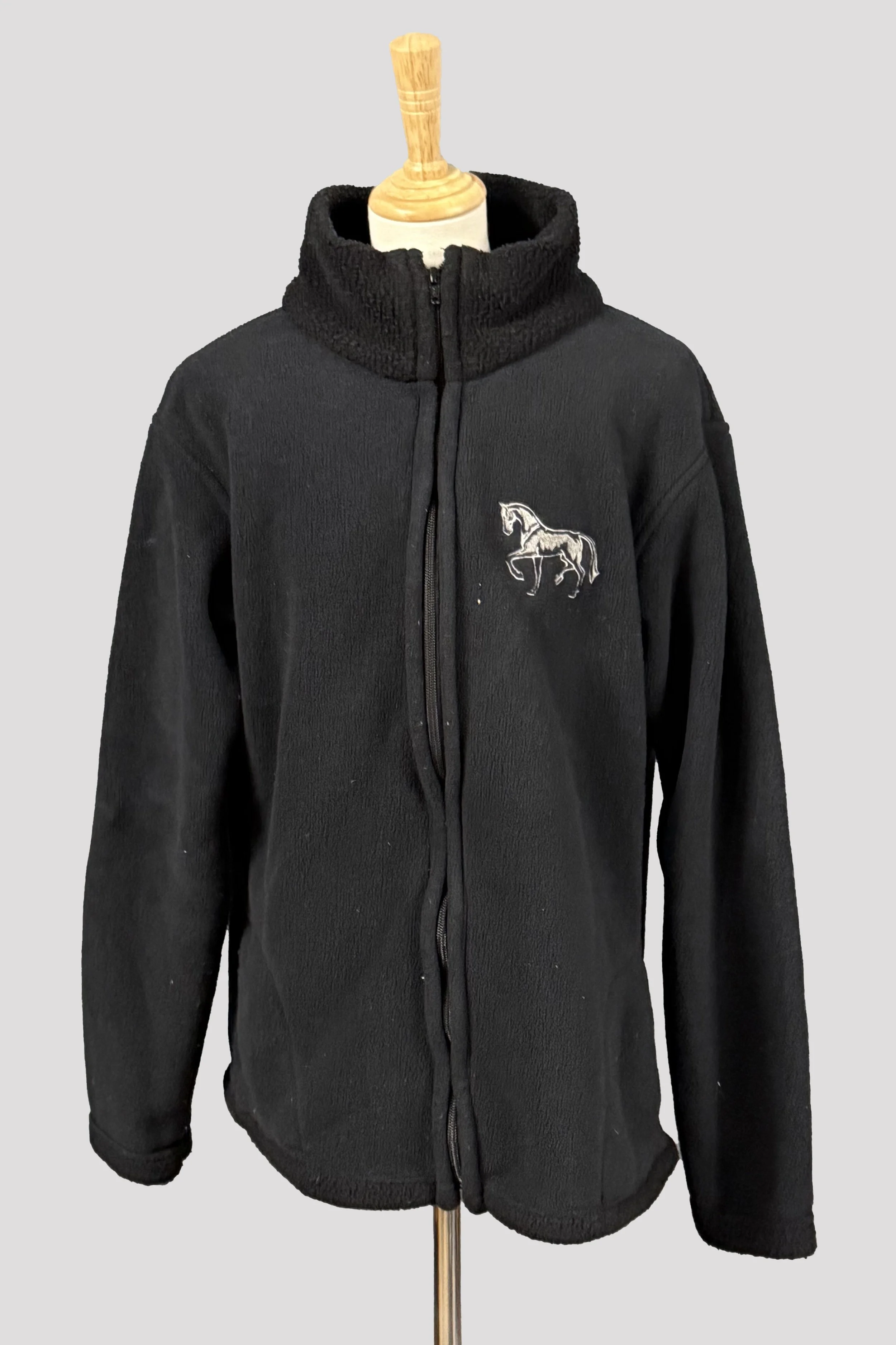 Equestrian Specialties Full Zip Sherpa Fleece Jacket In Black - Large