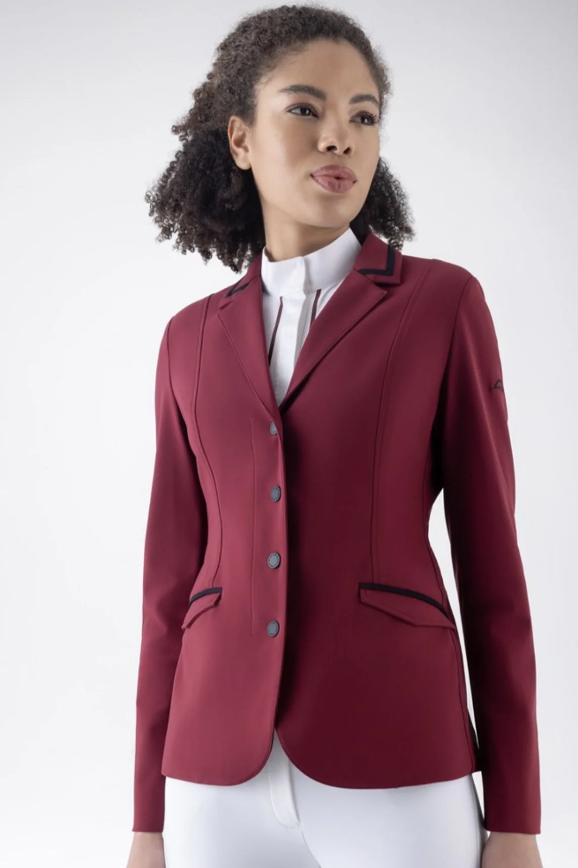 EQUILINE WOMEN'S AIRVEST COMPATIBLE SHOW JACKET IN ALPINE PLUM