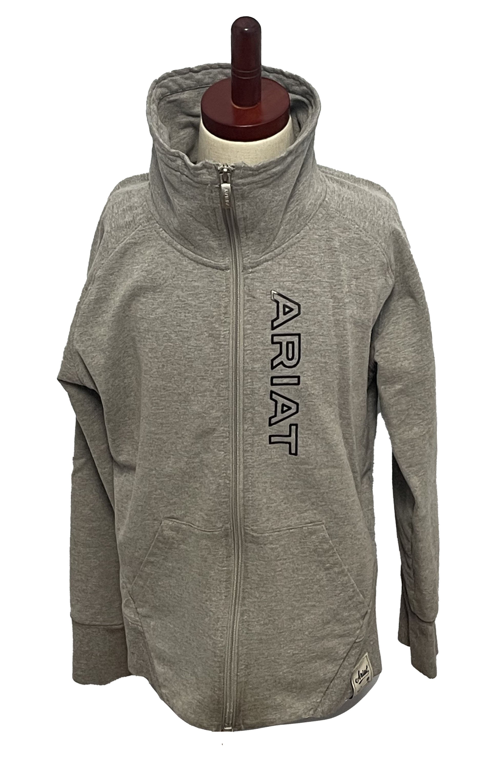 Ariat Full Zip Jacket In Grey - Kids Large - 2nd Round Equestrian