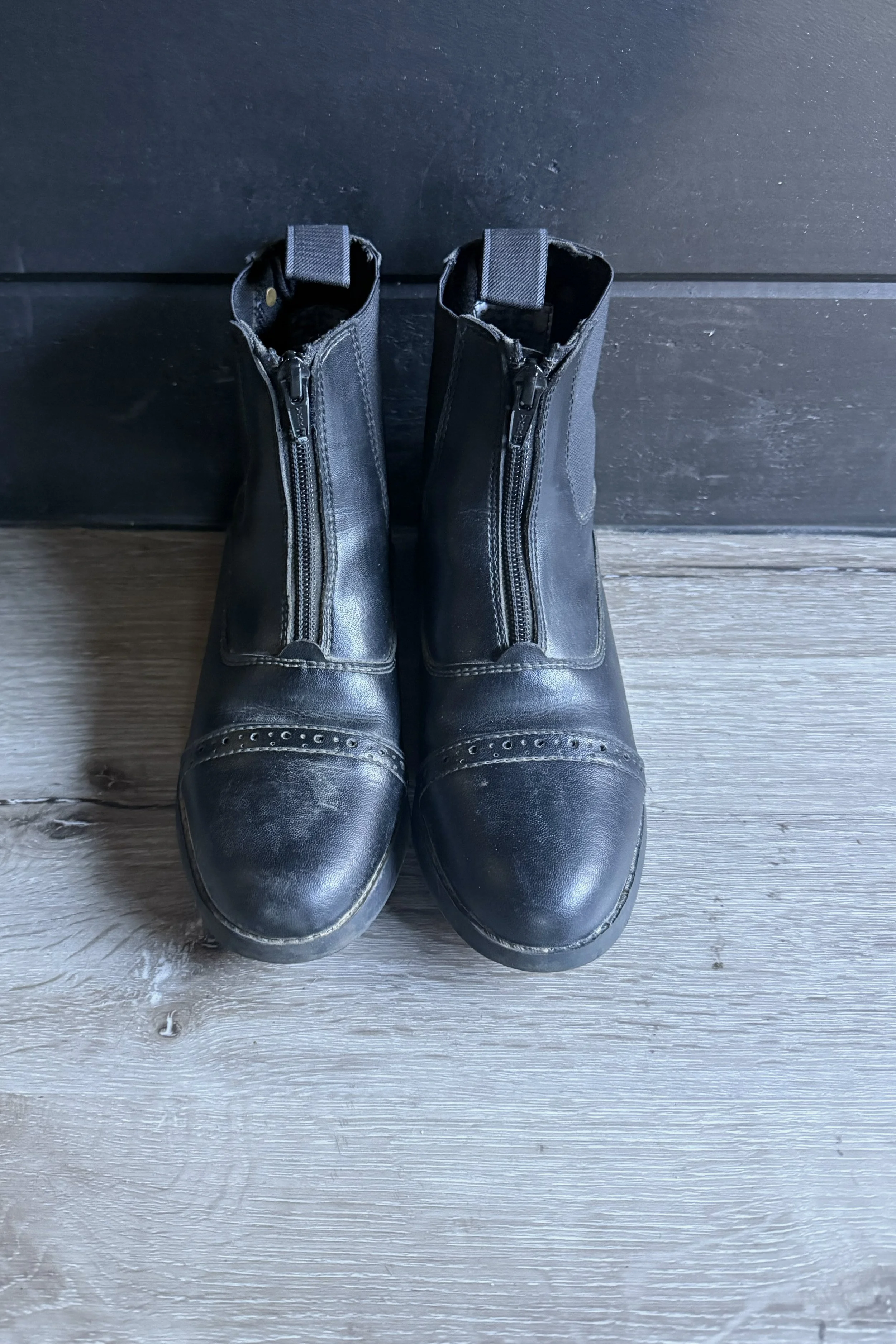 Equistar All Weather Zip up Paddock Boots In Black - Kids 2