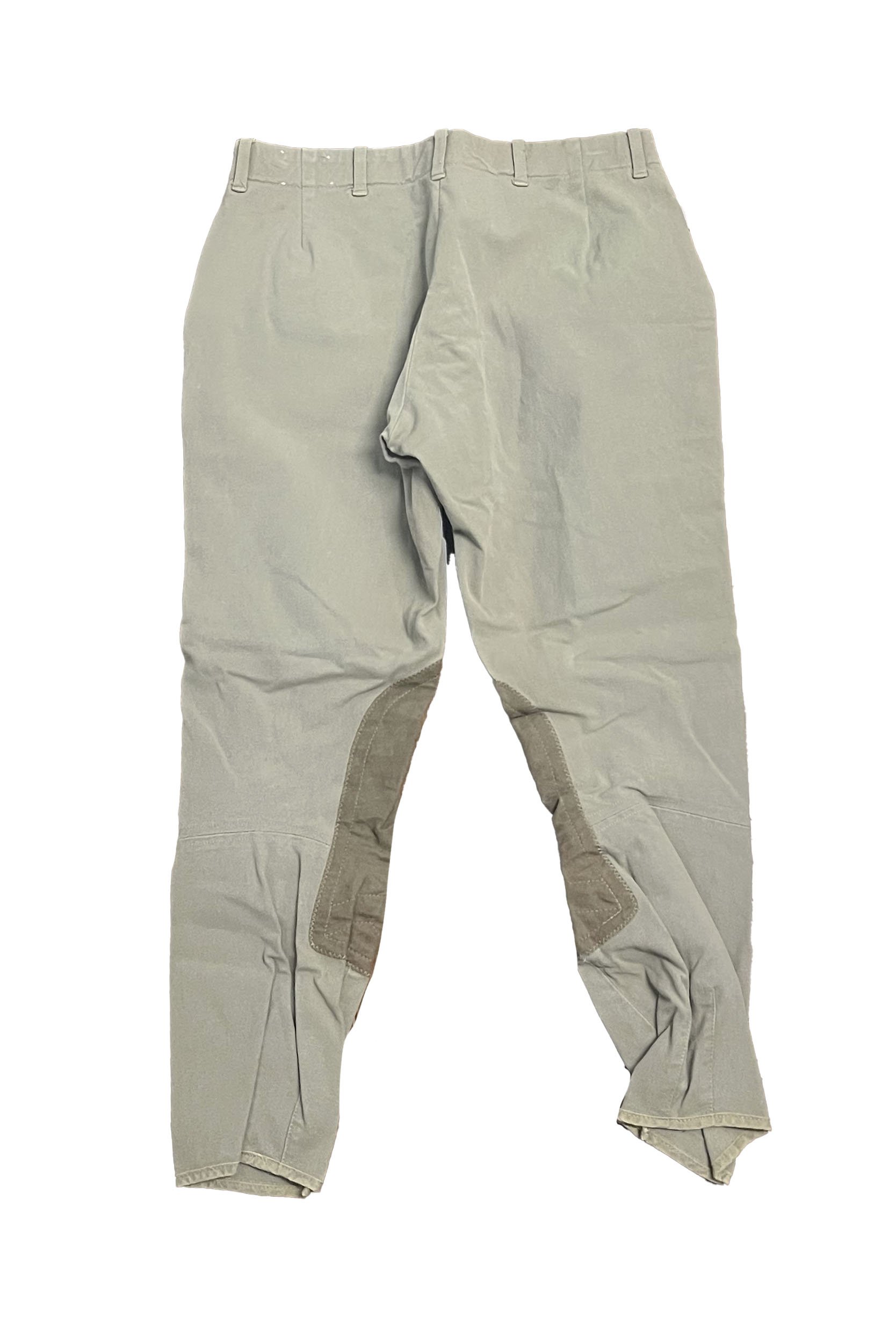 The Tailored Sportsman Side-Zip Knee Patch Breeches In Tan - 28L - 2nd Round Equestrian