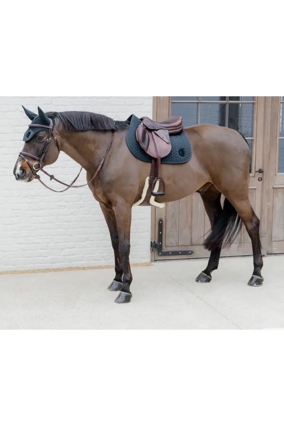 Kentucky Horsewear 3D Logo Plaited Jump Saddle Pad In Pine Green - 2nd Round Equestrian