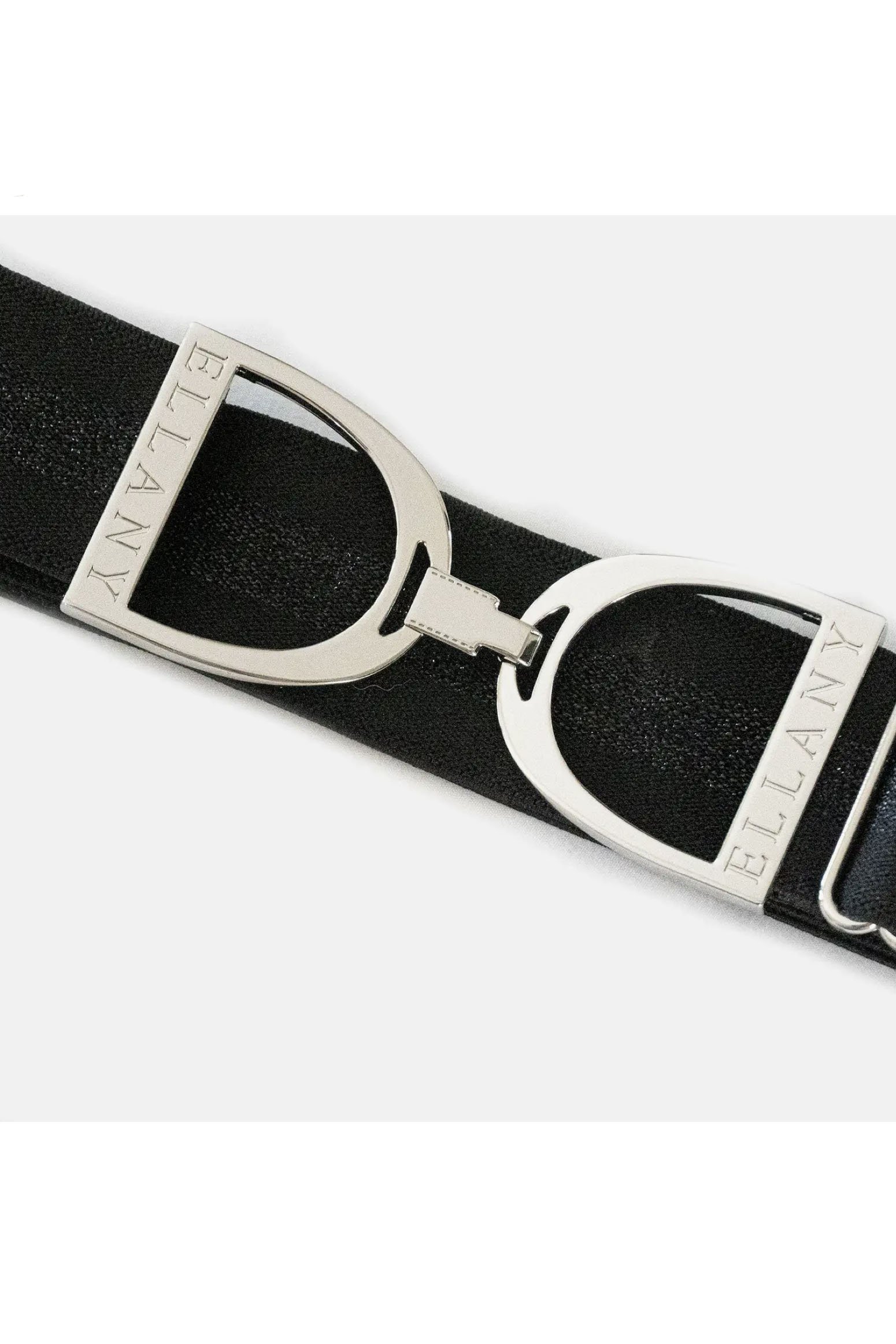 Ellany Stirrup Elastic Belt In Dark Horse & Silver 1.5" - Youth - Adult 2XL - 2nd Round Equestrian