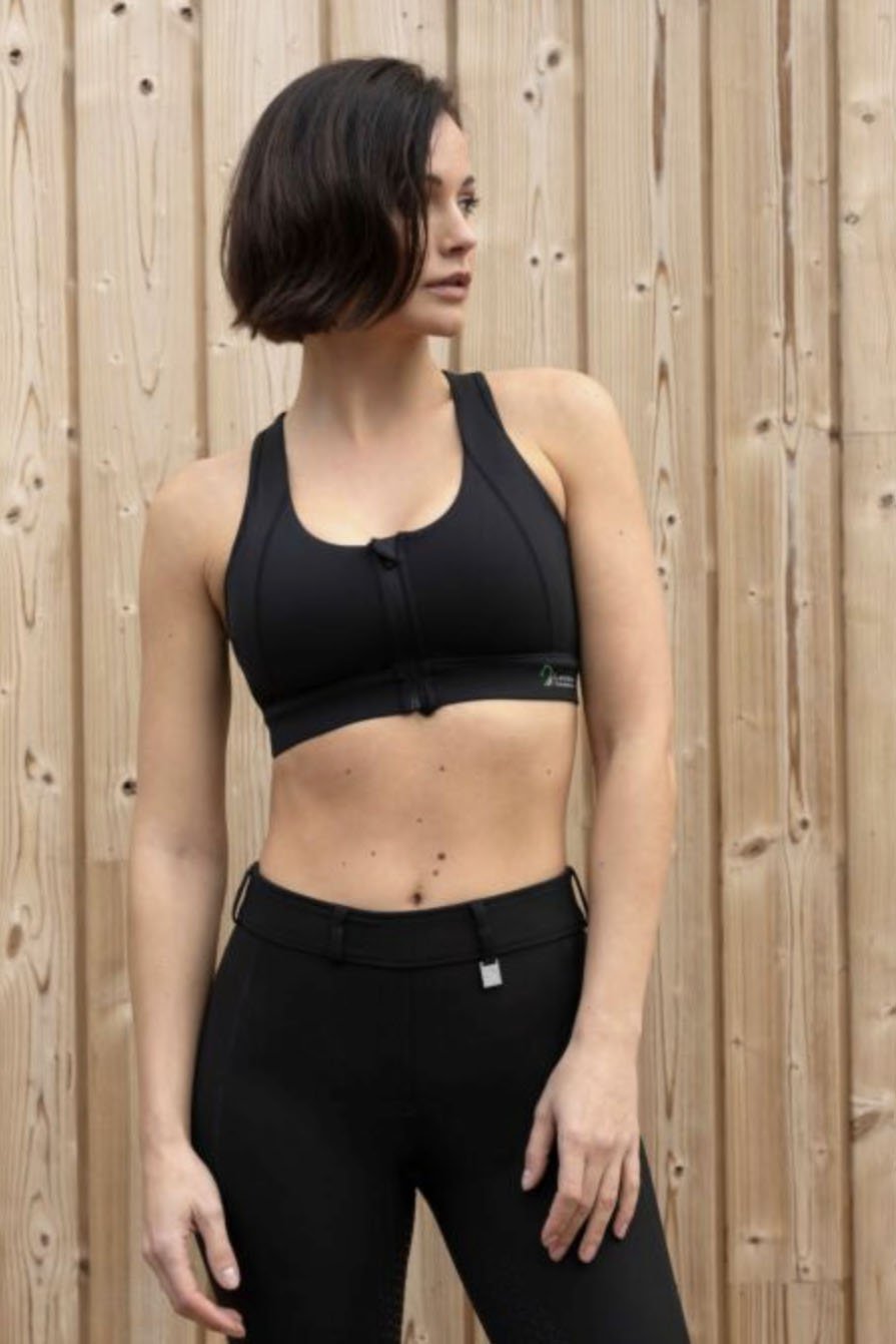 HKM Amalfi Sports Bra by Lauria Garrelli In Black - 2nd Round Equestrian