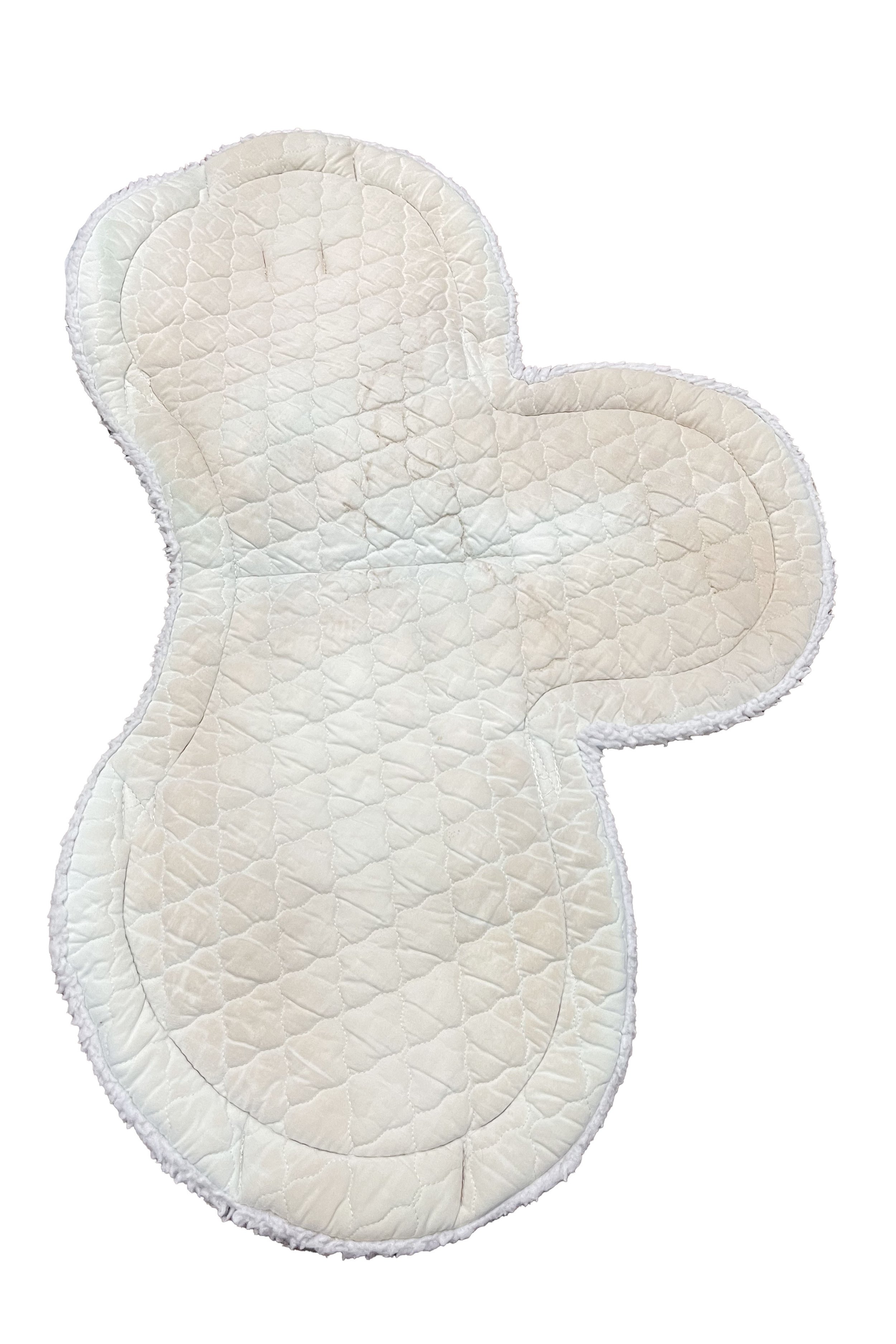 Toklat Medallion Super Quilt Fleece Contour Pad In White - 17-17.5" - 2nd Round Equestrian