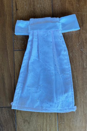 Stock Tie In Light Pink Bling Mesh & White