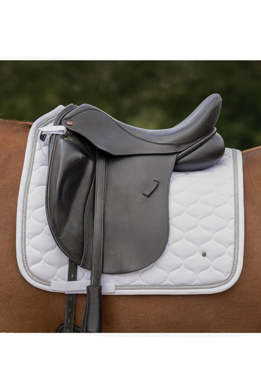 QHP Dressage Sparkle Saddle Pad In White - 2nd Round Equestrian