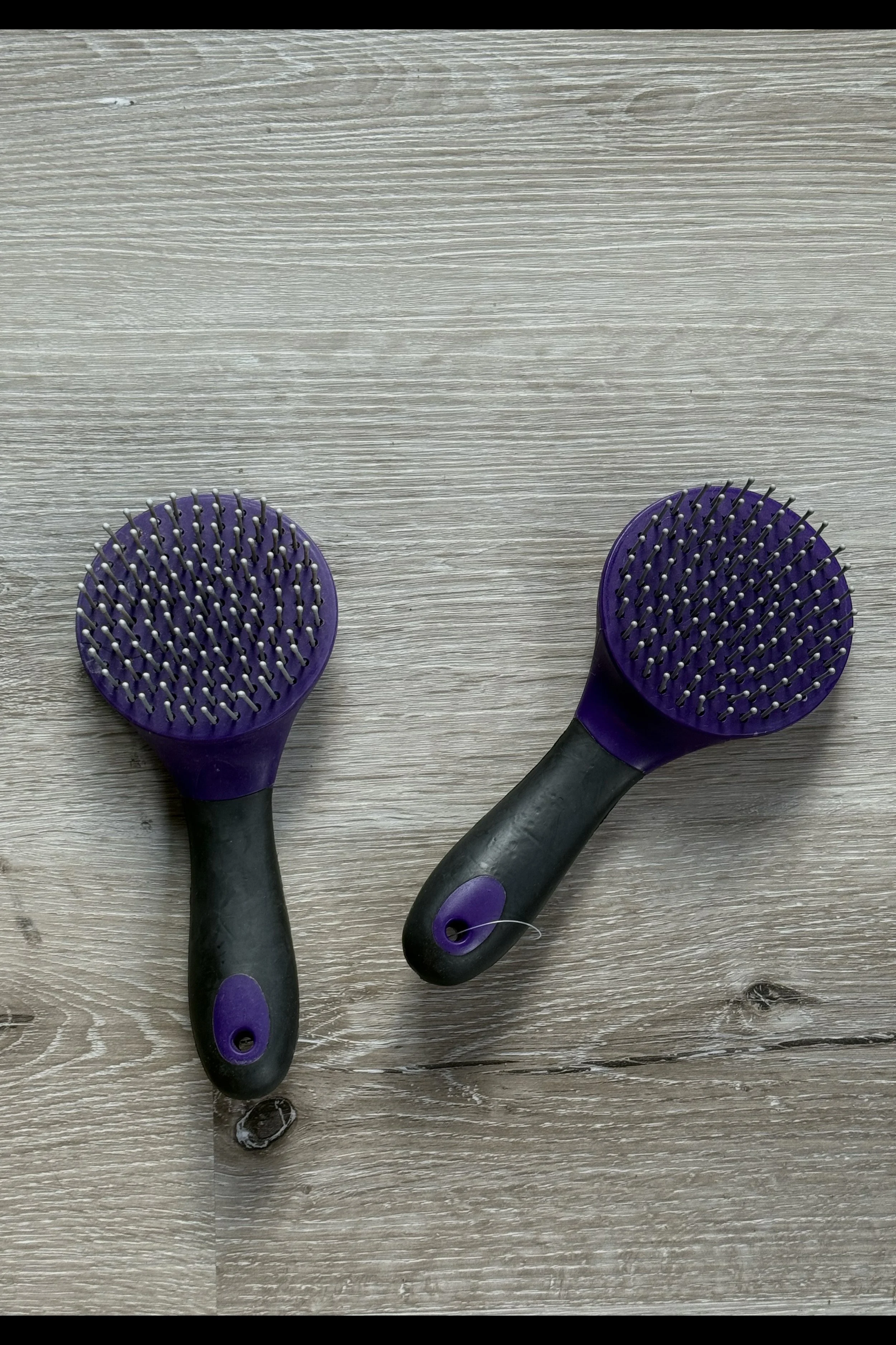Tough 1  Great Grip Mane & Tail Brushes In Purple & Black - Set Of 2