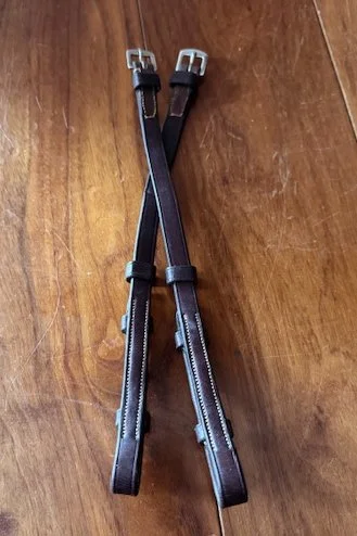 Cheek Pieces With Pin Bit Attachment In Brown - 11"