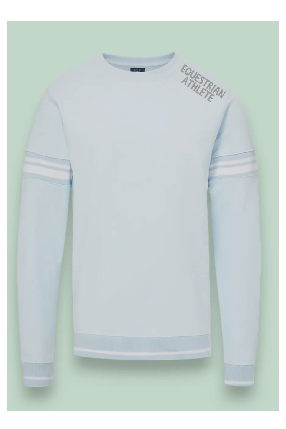 Equine & Design Equestrian Athlete Crewneck Sweatshirt In Azure Blue - 2nd Round Equestrian