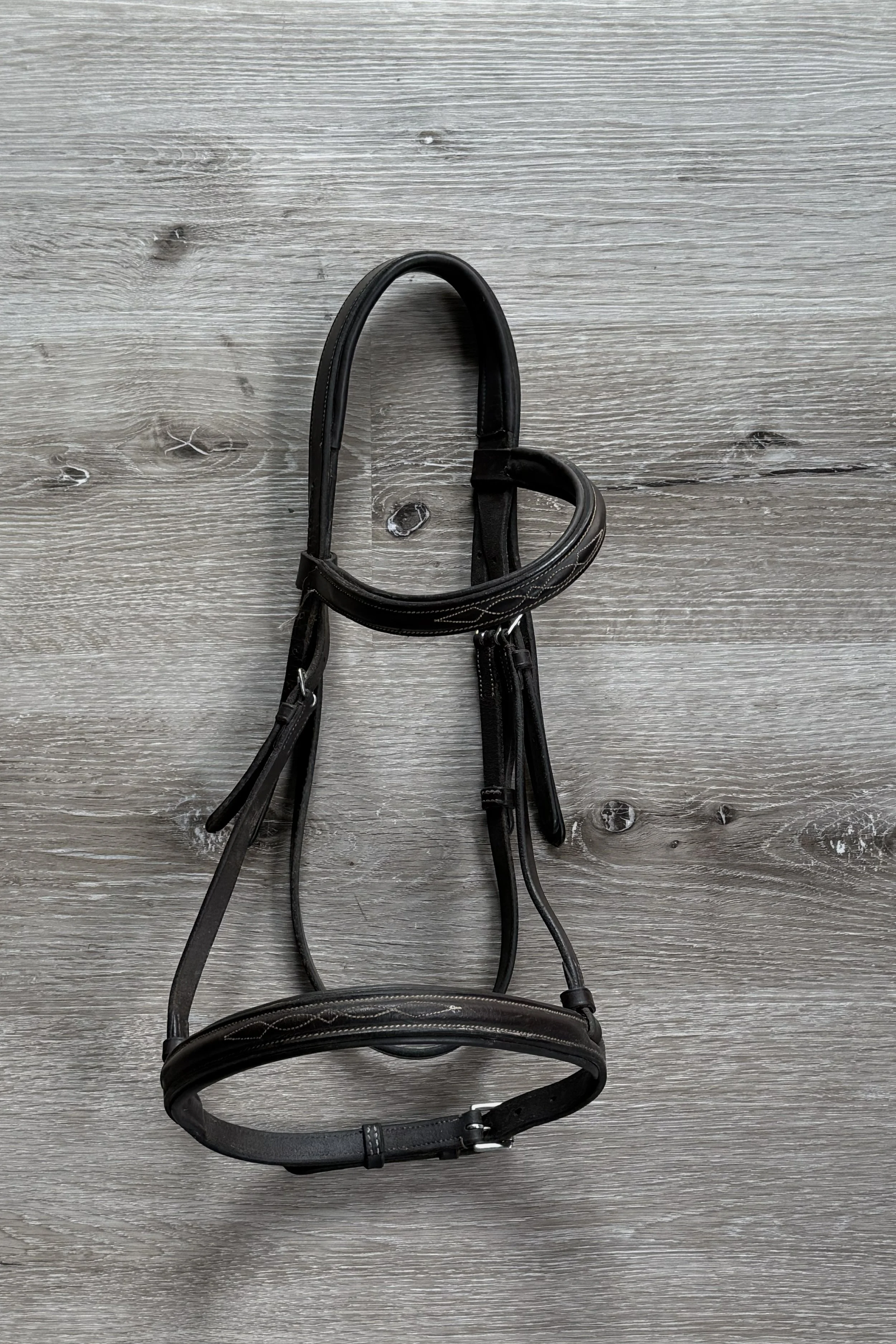 Padded Fancy Stitched Bridle In Brown - Cob