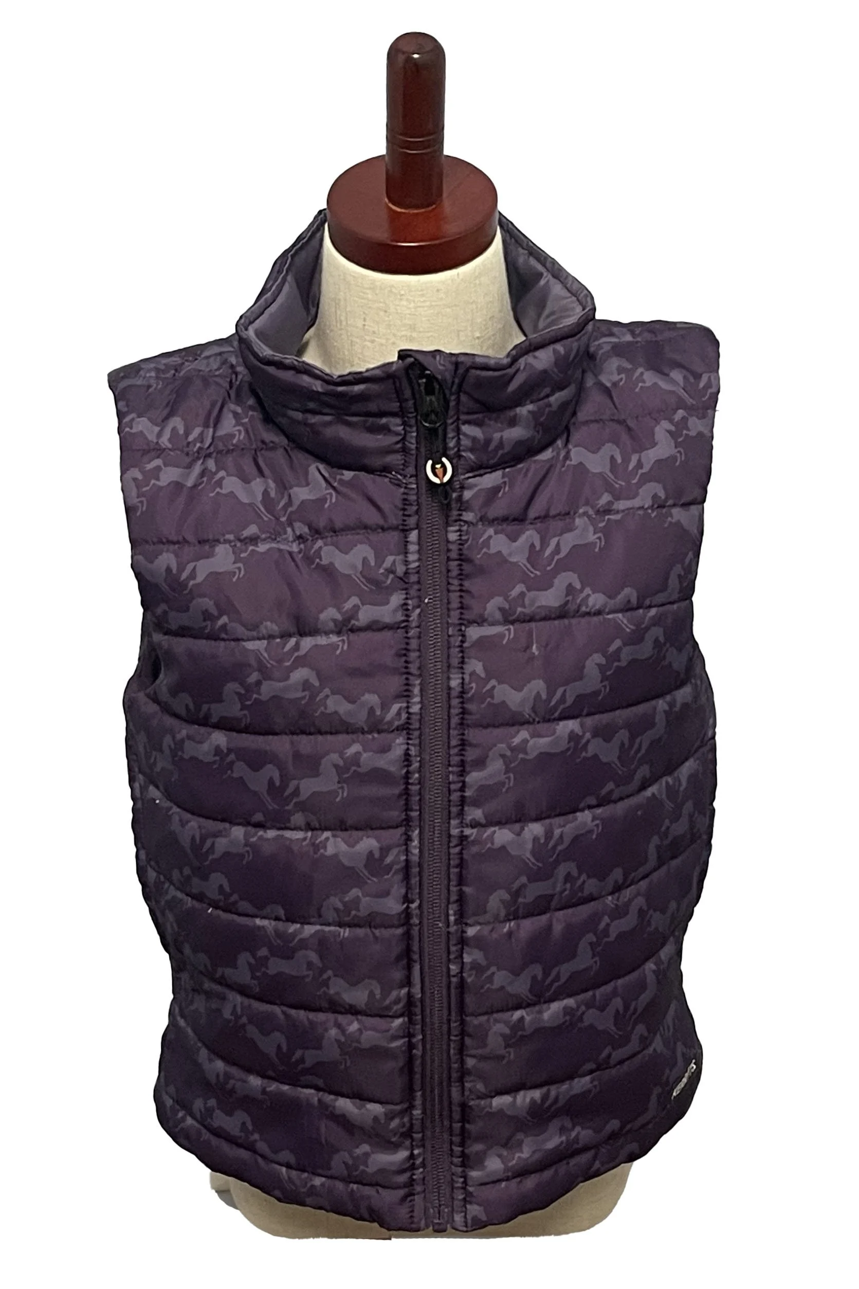 Kerrits Quilted Vest in Purple Ponies - Kids Small - 2nd Round Equestrian