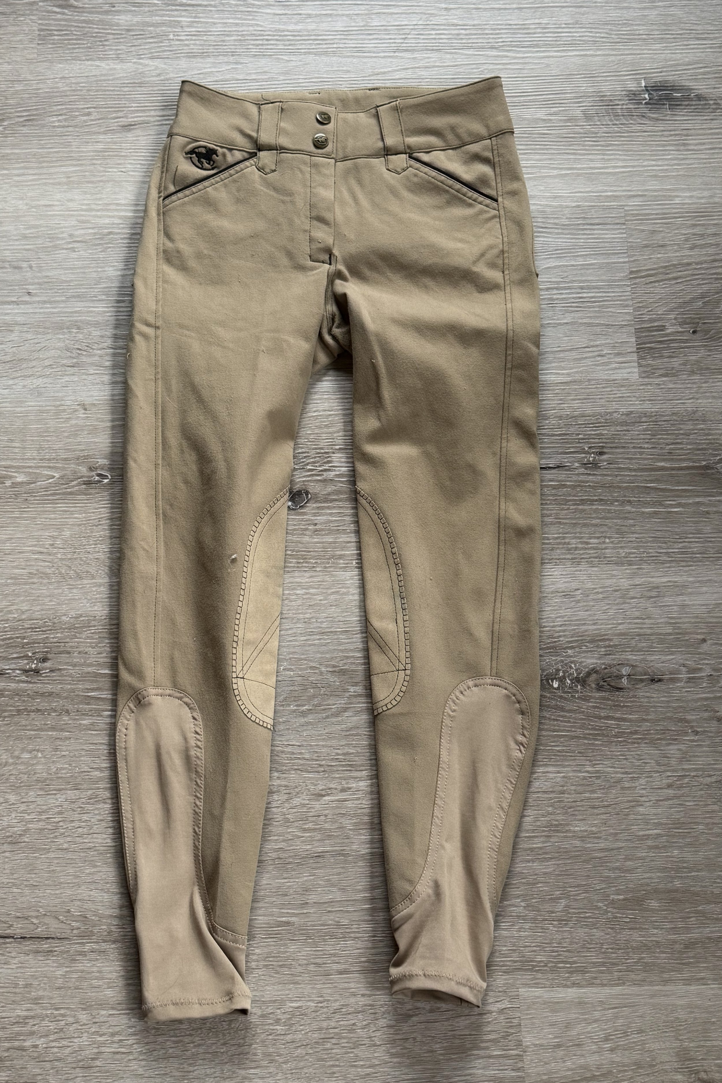 Smartpak Piper Original Knee Patch Breech In Tan & Black - 22 Regular