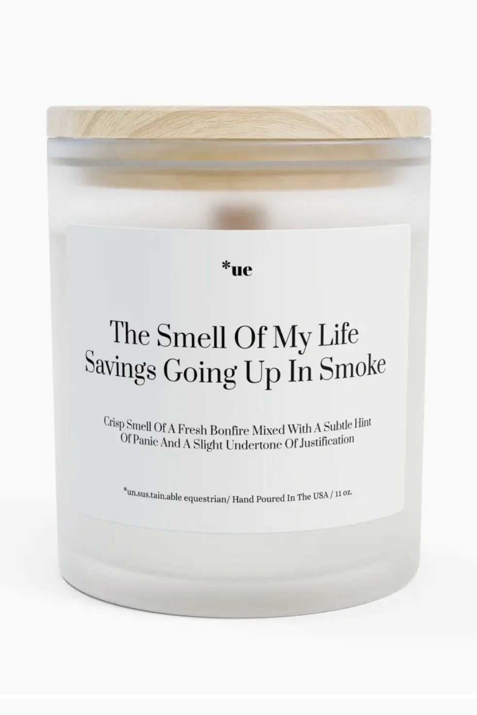 UN.SUS.TAIN.A.BLE Life Savings Frosted Glass Candle - Cinnamon Chai