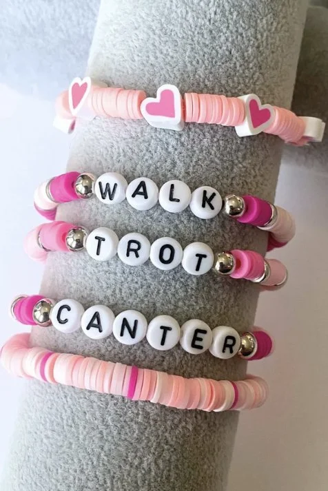 My Barn Child - Arenas Tour Bracelet Stack: Walk Trot Canter In Pink