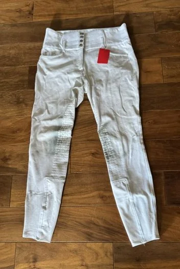 Horze Full Seat Breeches in White - Size 30