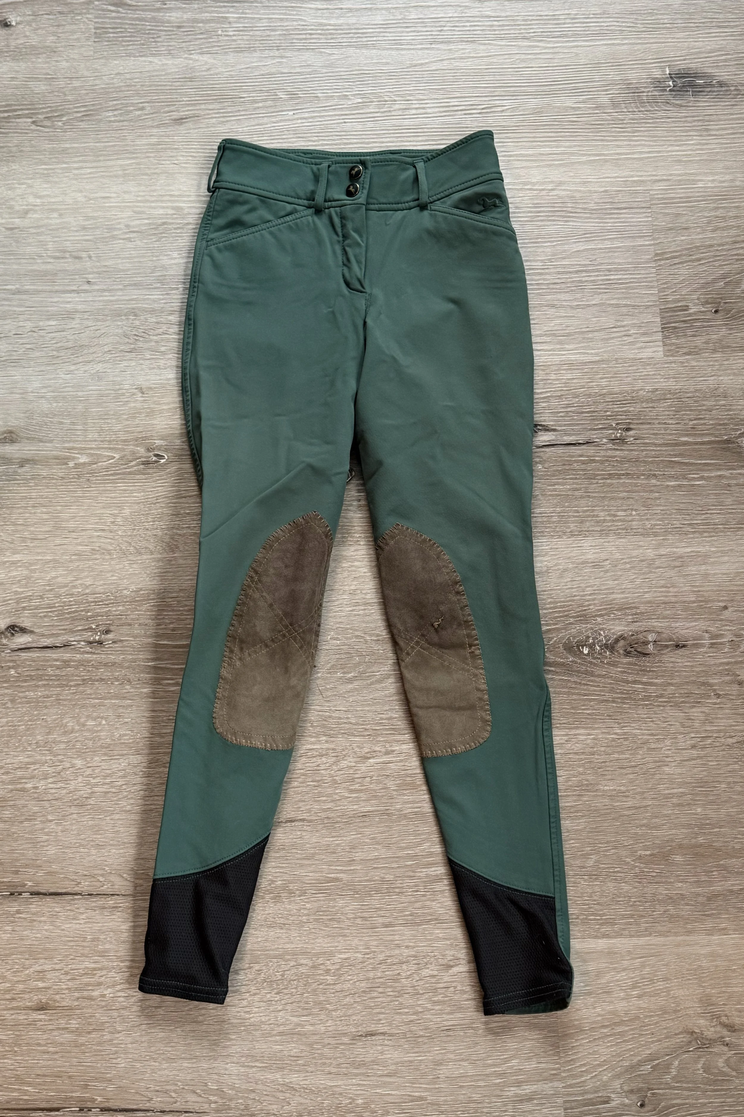 RJ Classics Avery Knee Patch Breech In Pine Green - Kids 10 Long