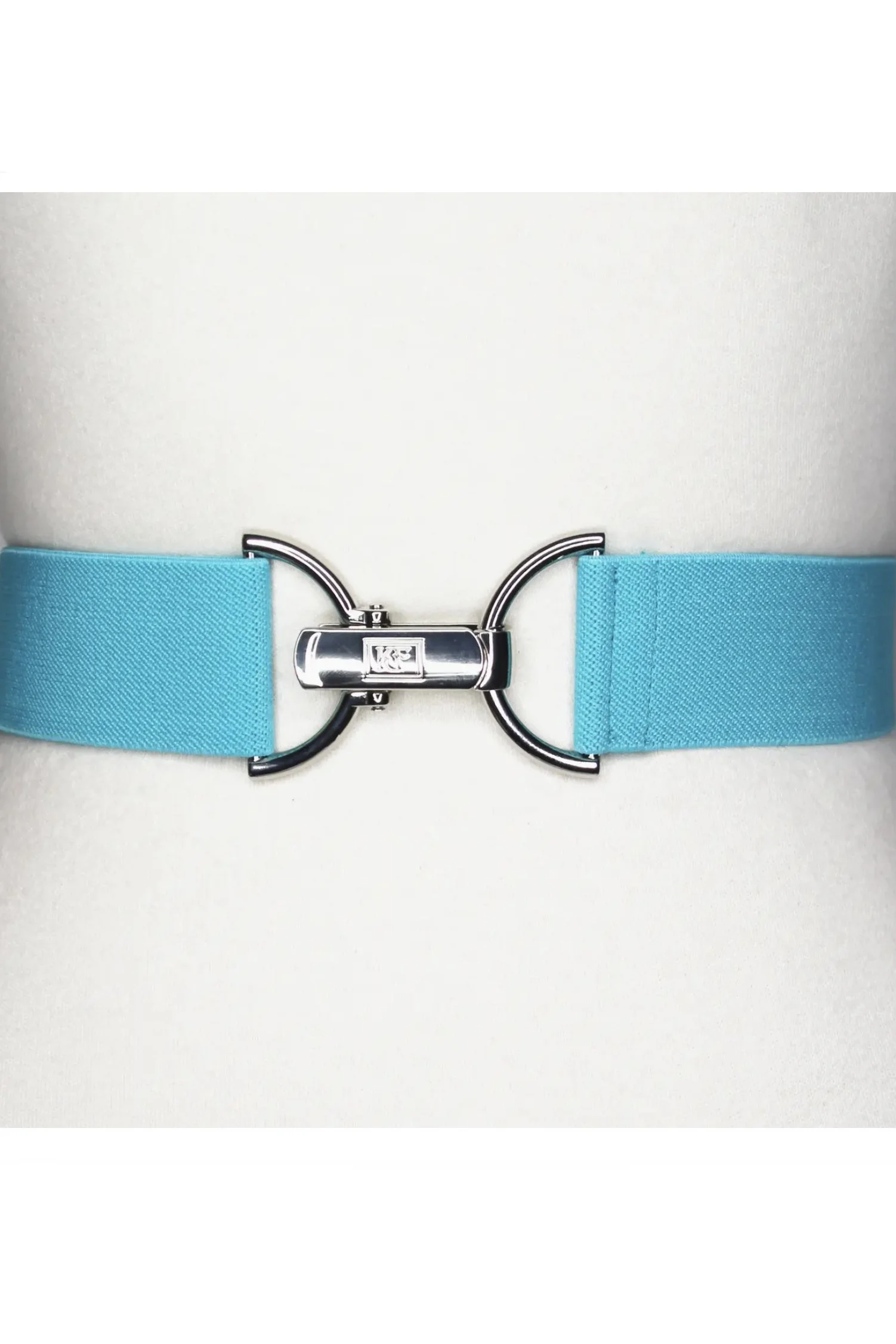 KF Clip Adjustable Belt In Aqua & Silver