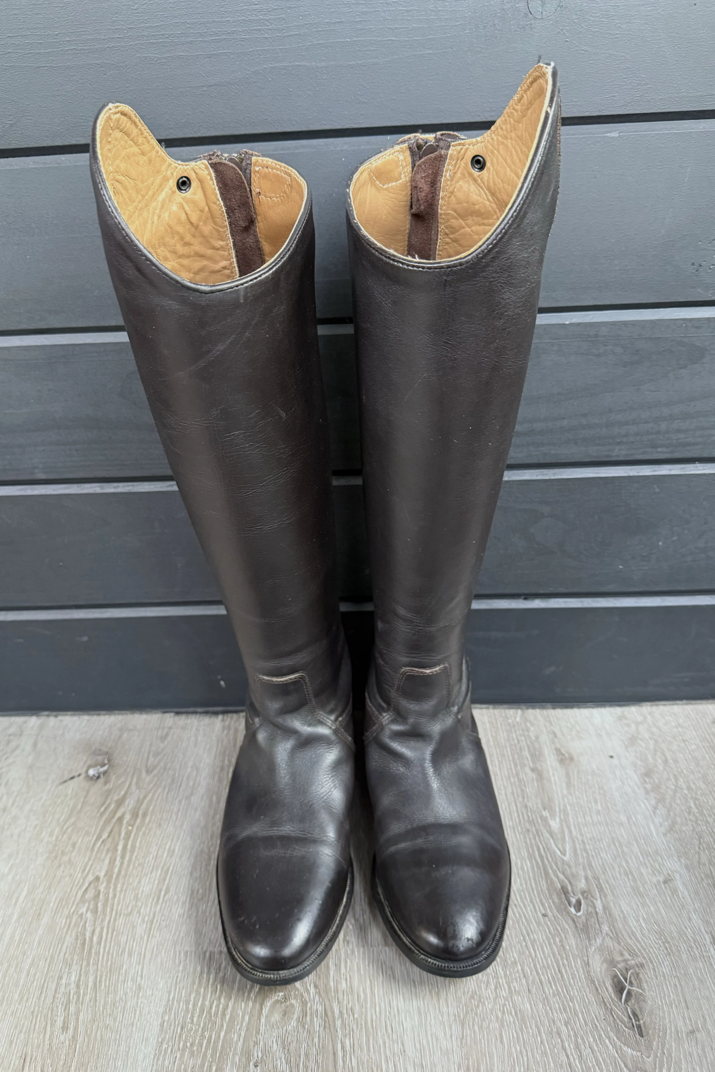 HKM Sports Tall Dress Boots In Dark Brown - 41 (10) Wide