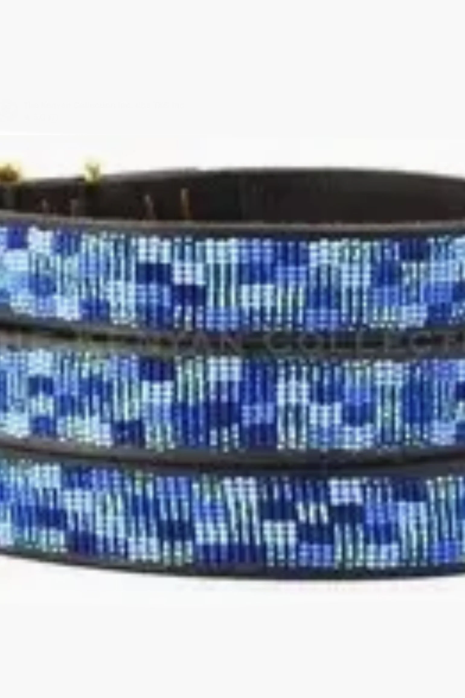 The Kenyan Collection Beaded Dog Collar In Moonbeam