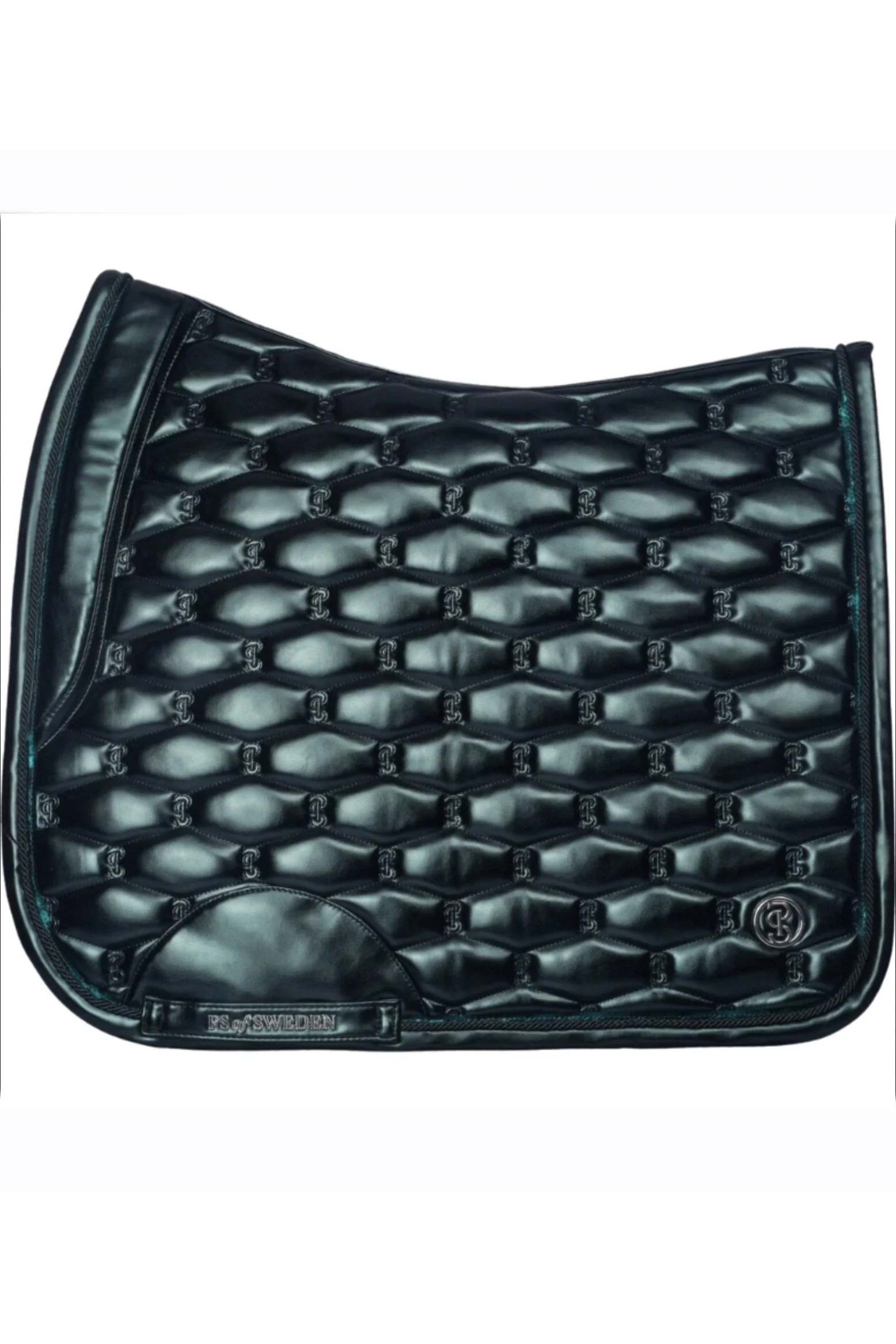 PS OF SWEDEN Dazzling Metallic Dressage Saddle Pad In Green - Full