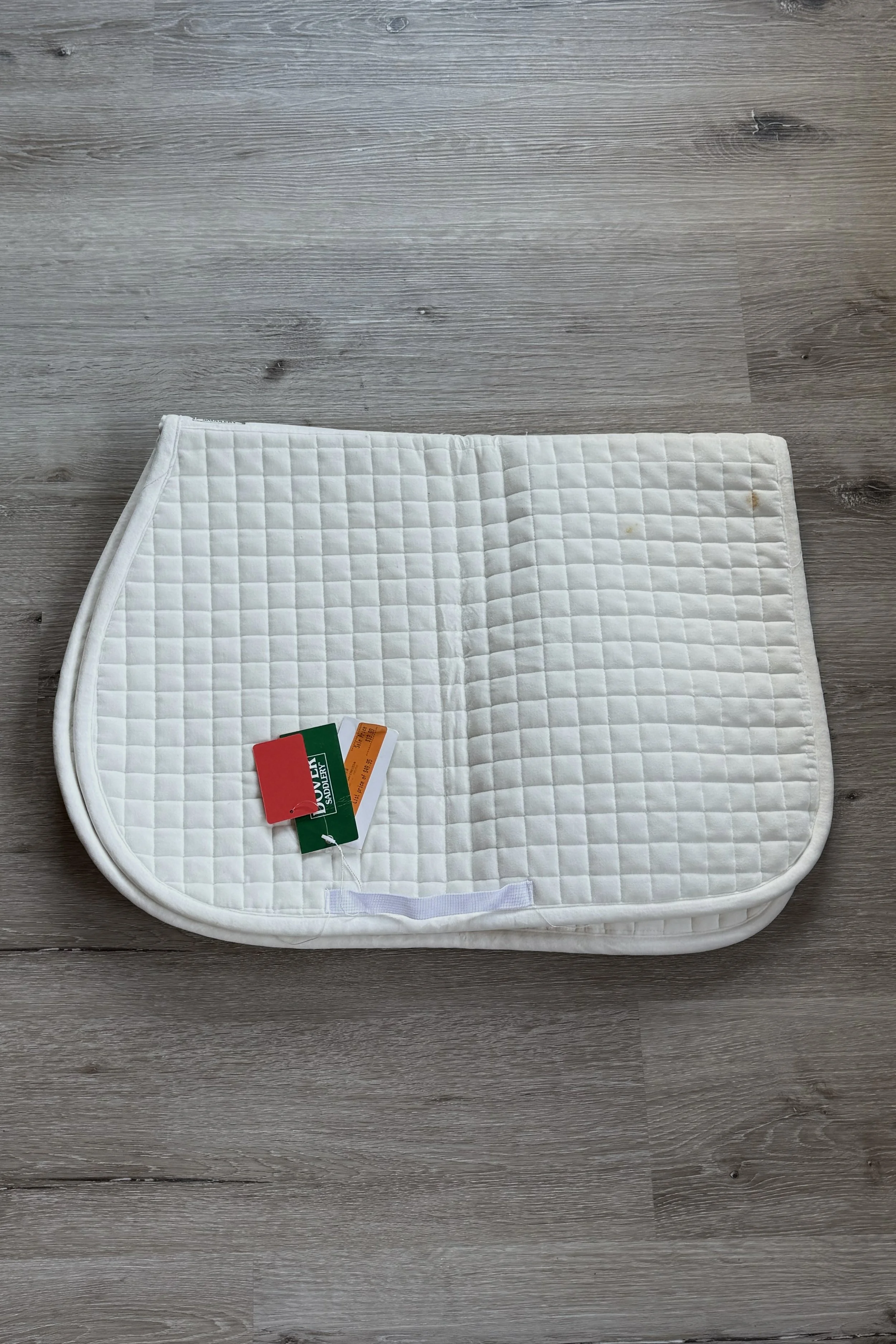 Dover Cotton Velvet Non-Slip Saddle Pad In Ivory - AP