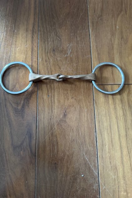 Copper Mouth Slow Twist Loose Ring Snaffle Bit - 5"