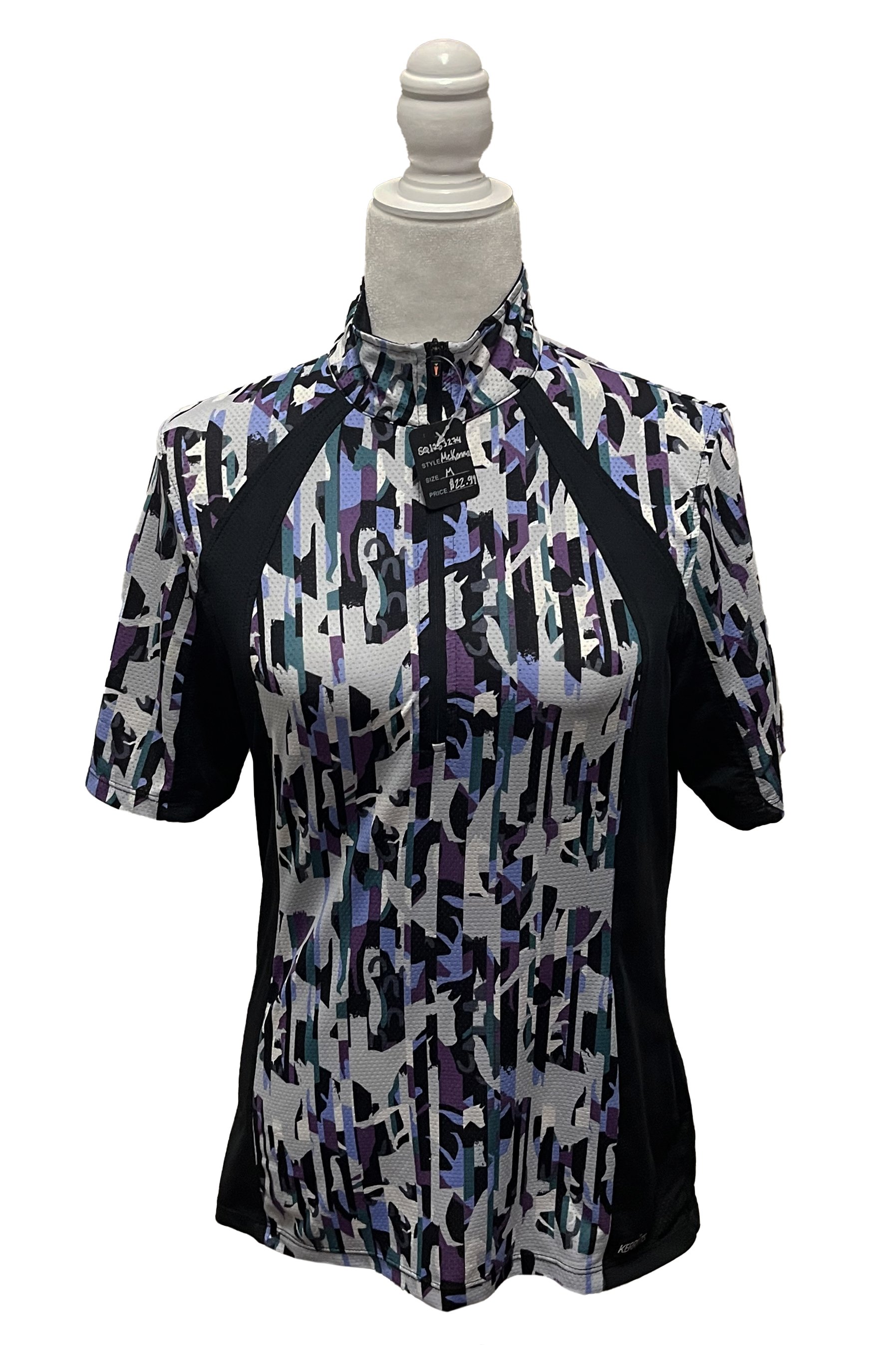 Kerrits Ice Fil Short Sleeve Shirt In Prison Horse Purple - Medium