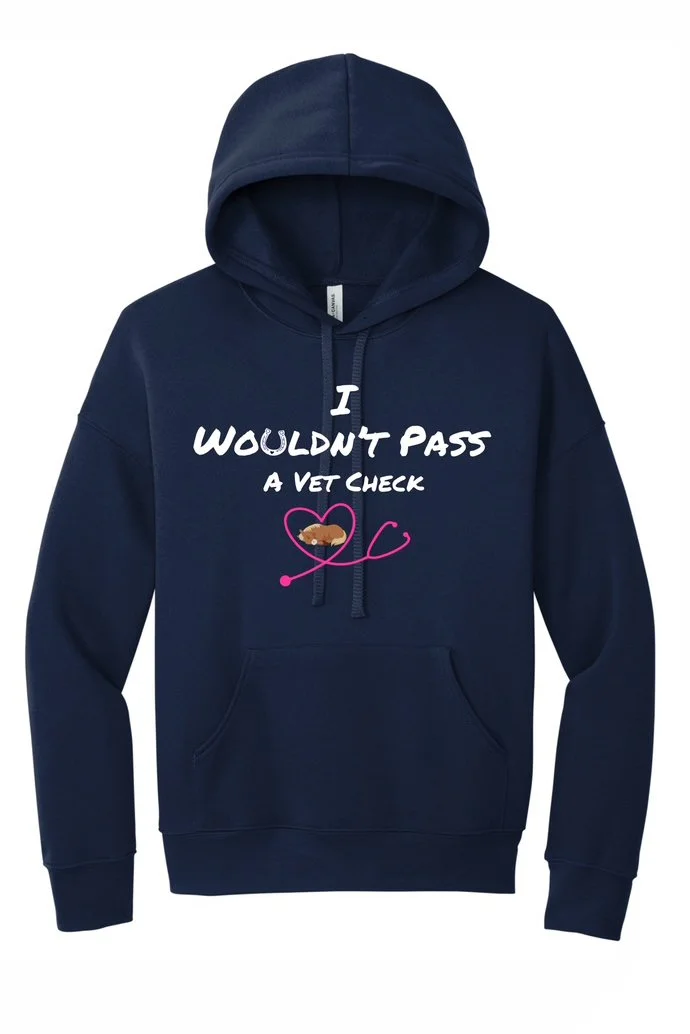 Ducking Equestrian Hoodie In Dark Navy - I WOULDN”T PASS A VET CHECK