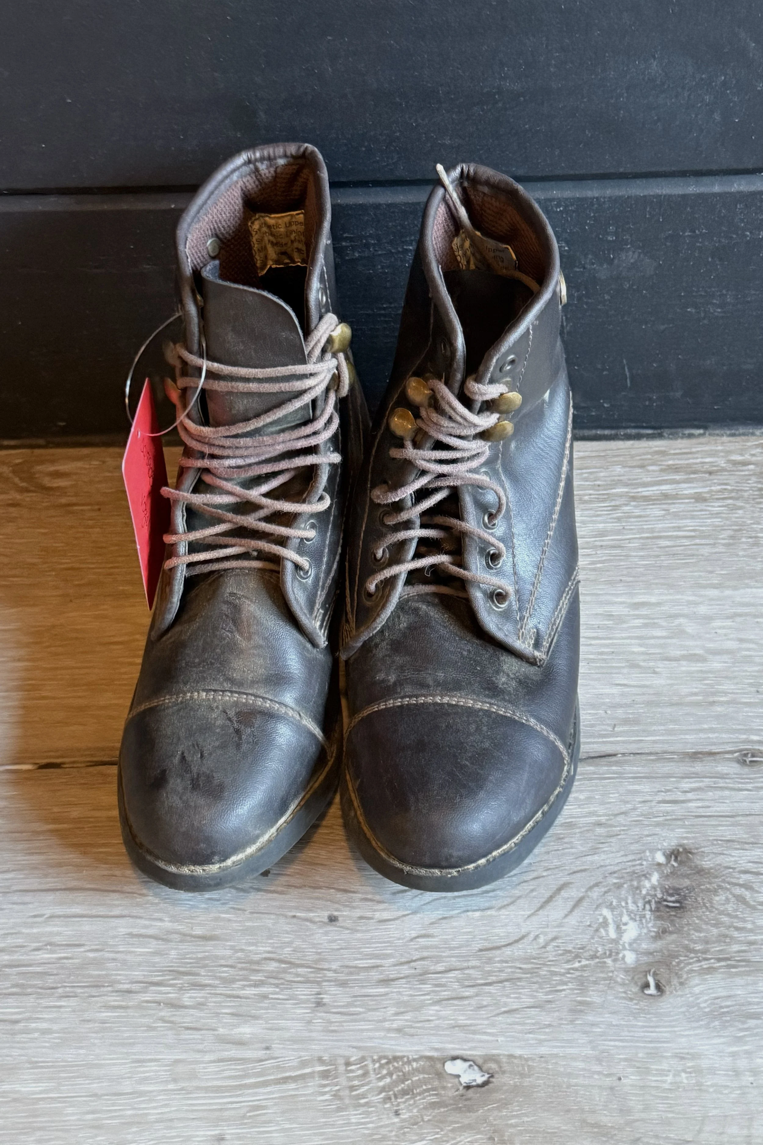 Equistar Lace Up Paddock Boots In Brown - Kids 13