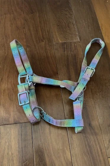Starpoint Horsemanship Synthetic Halter In Rainbow Glitter - Full